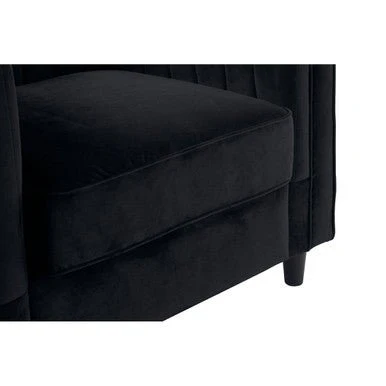 Farah Black Velvet Chair - Image 12