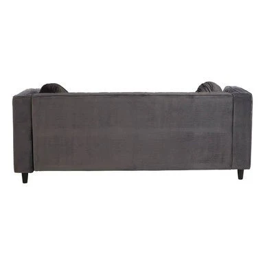 Farah Three Seat Grey Velvet Sofa - Image 9