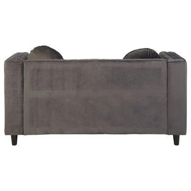 Farah Two Seat Grey Velvet Sofa - Image 8