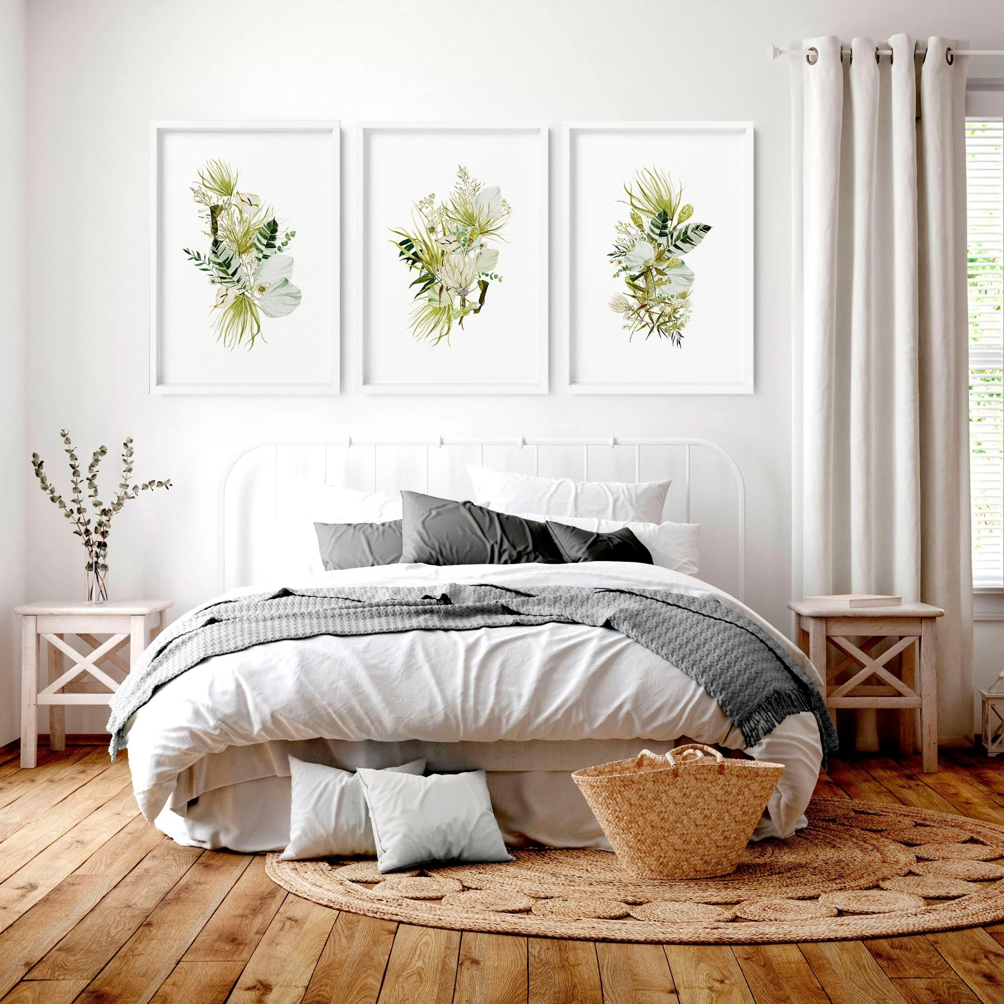 Farmhouse decor bedroom | set of 3 wall art prints - Image 3