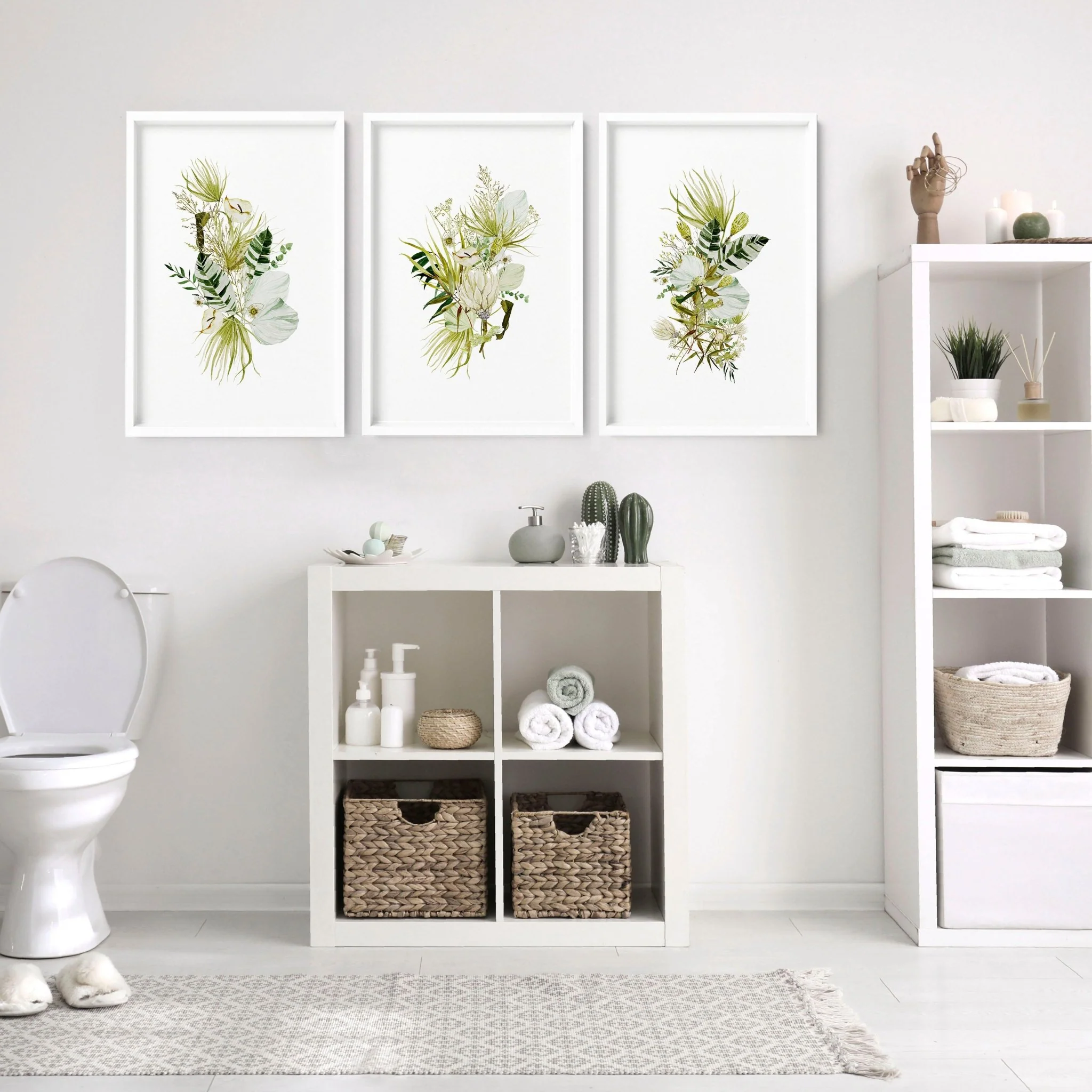 Prints for a bathroom | set of 3 Farmhouse wall art - Image 3