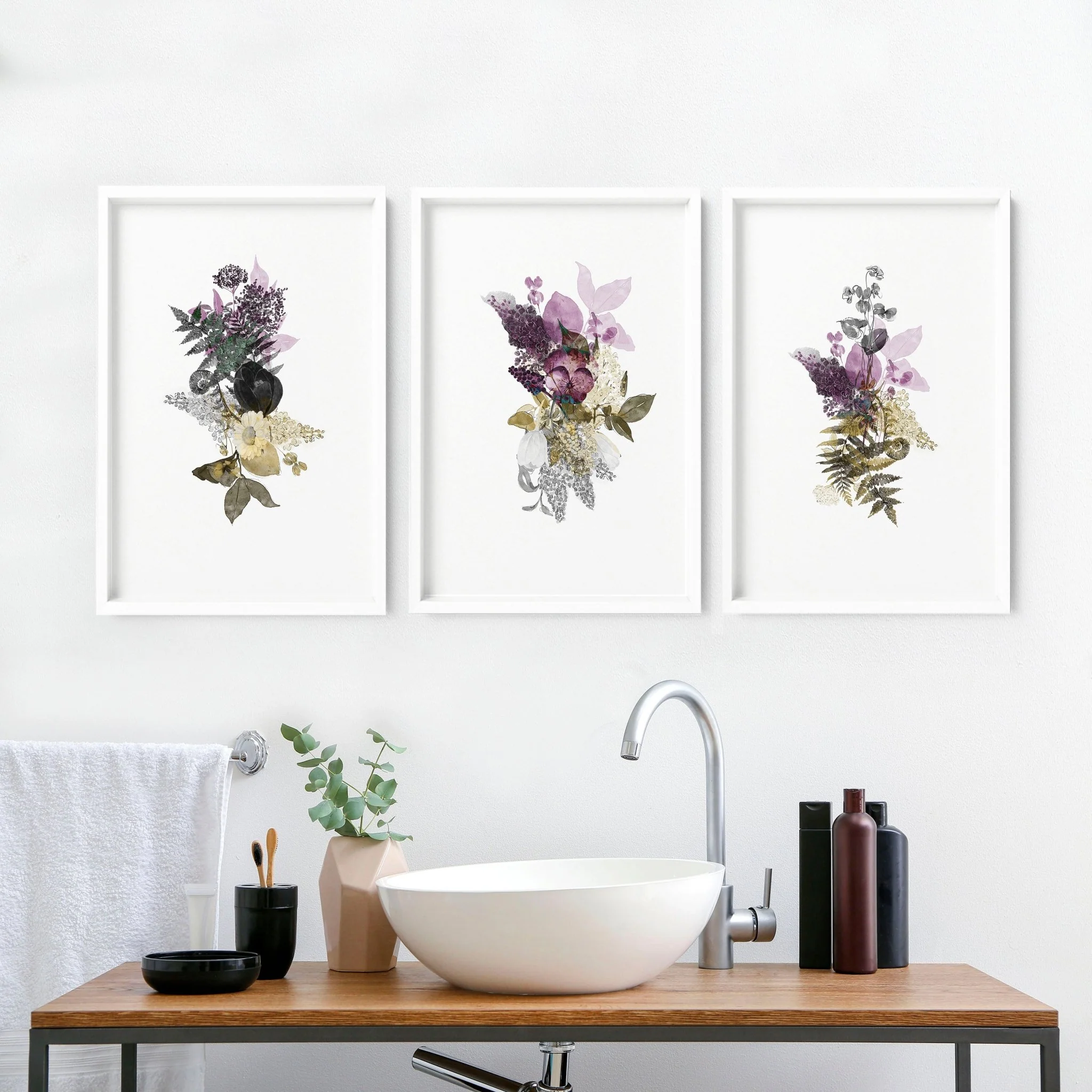 Wall pictures for bathrooms | set of 3 Farmhouse wall prints - Image 4