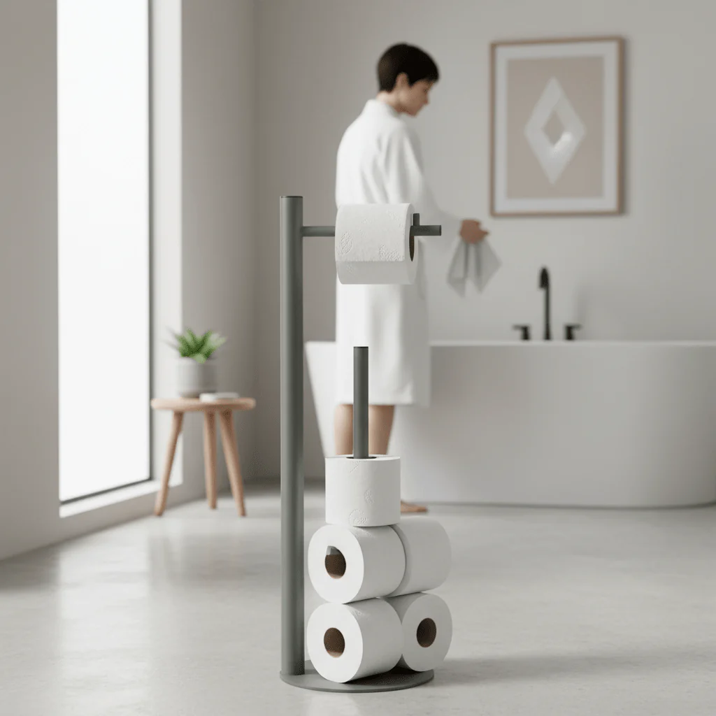 Fay Grey Toilet Roll Holder - Image 2