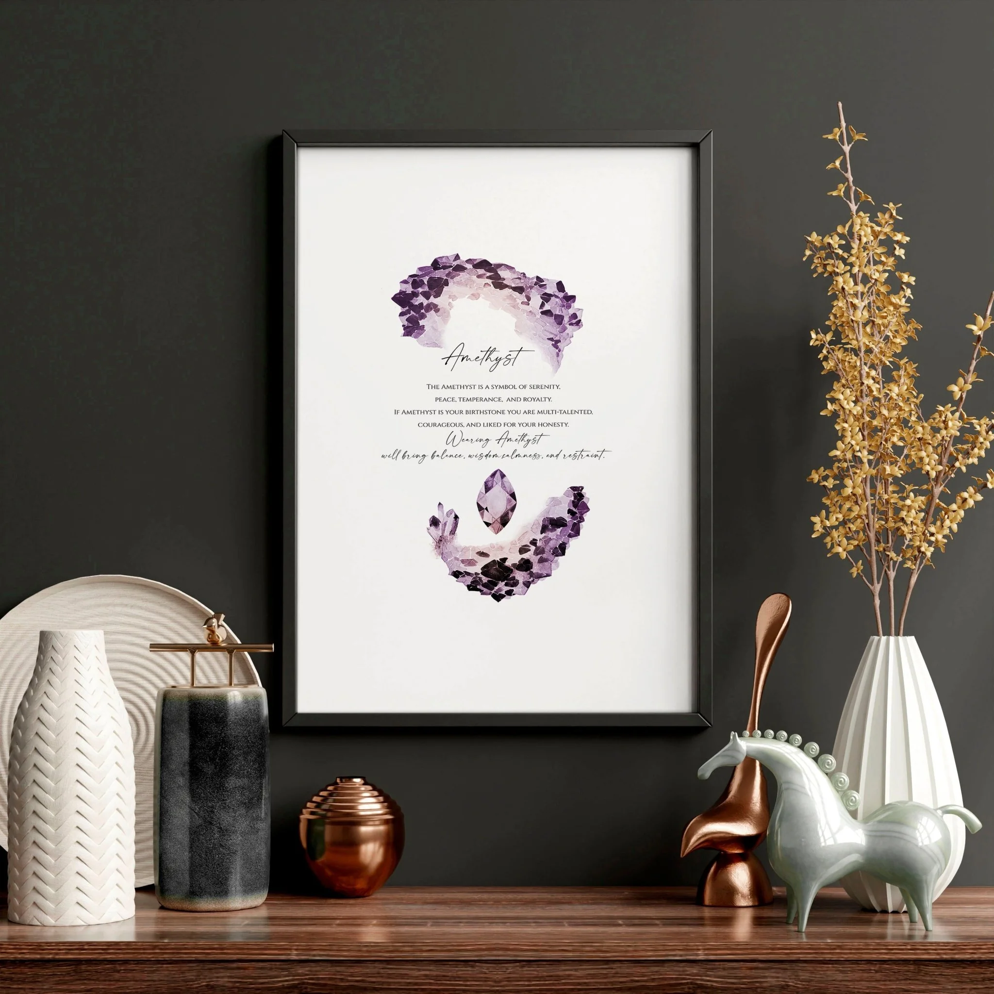 February Birthstone Amethyst | wall art print - Image 6