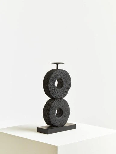 Fidel Large Charred Black Mango Wood Log Candle Holder - Image 10