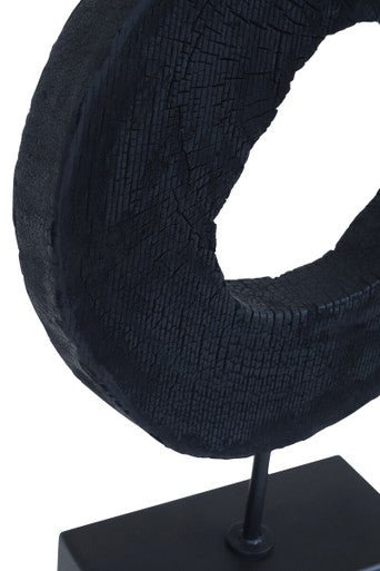 Fidel Small Rustic Mango Wood Sculpture On Stand - Image 11