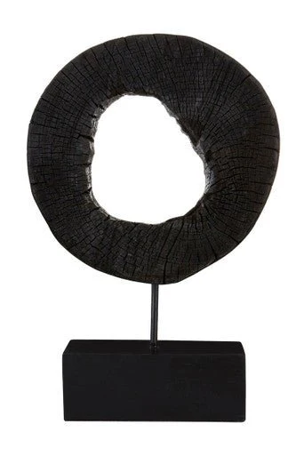 Fidel Small Rustic Mango Wood Sculpture On Stand - Image 12