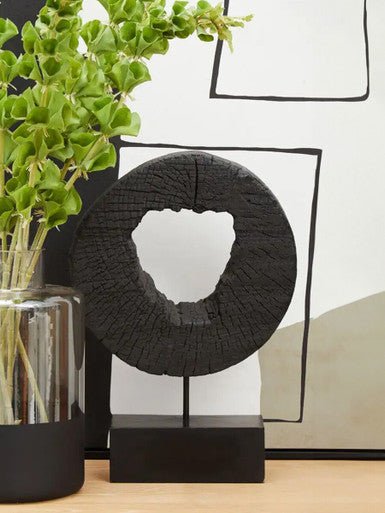 Fidel Small Rustic Mango Wood Sculpture On Stand - Image 14