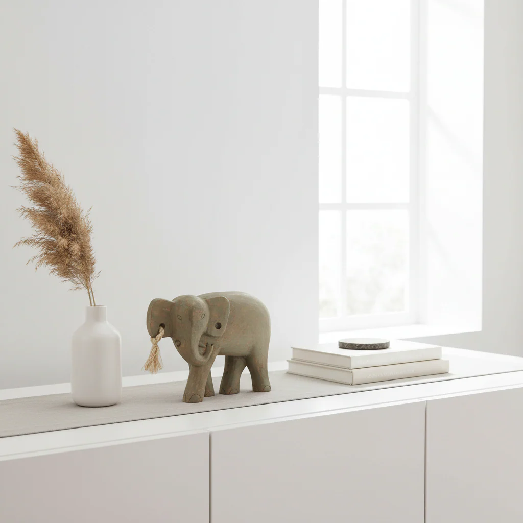 Fidra Mango Wood Elephant Sculpture - Image 4