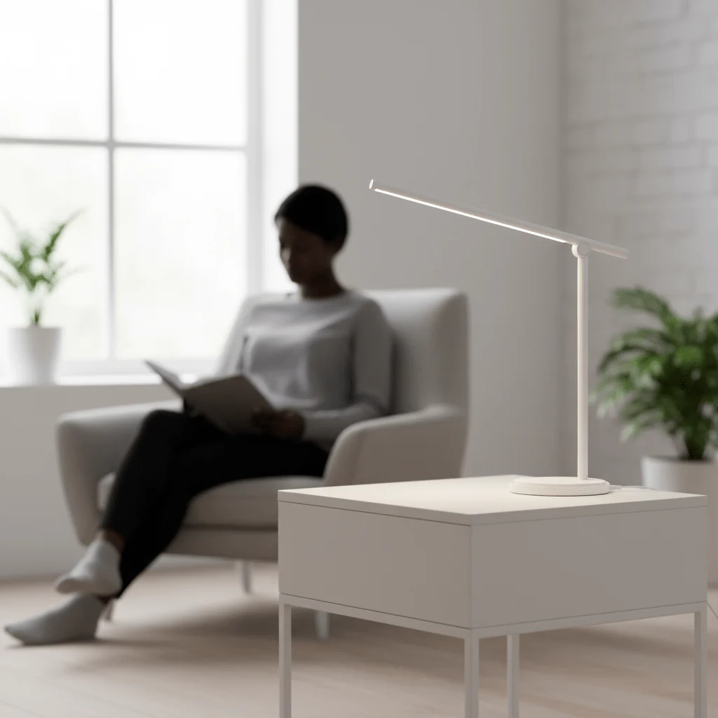 Finley White Touch Lamp - Image 2