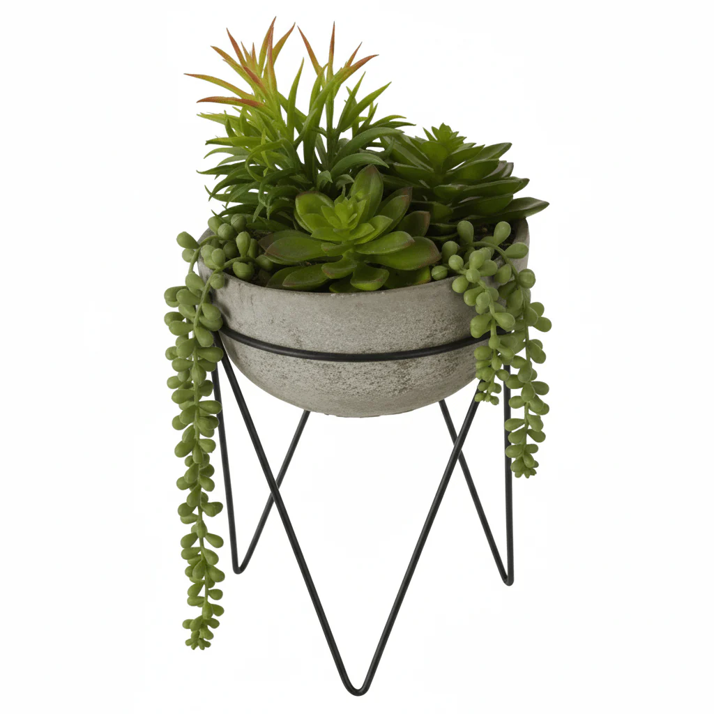 Fiori Mixed Succulent with Metal Stand - Image 10