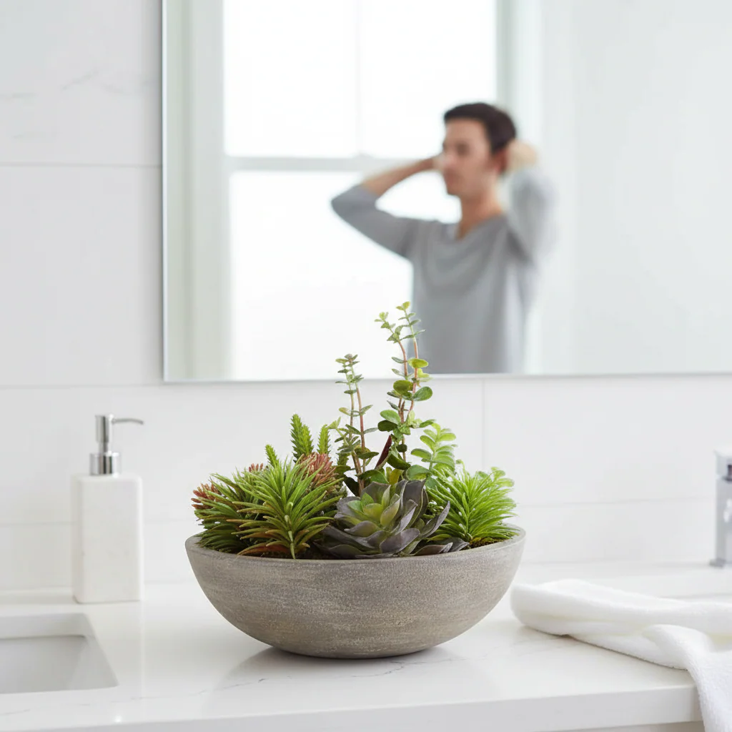 Fiori Mixed Succulent With Stone Effect Pot - Image 6
