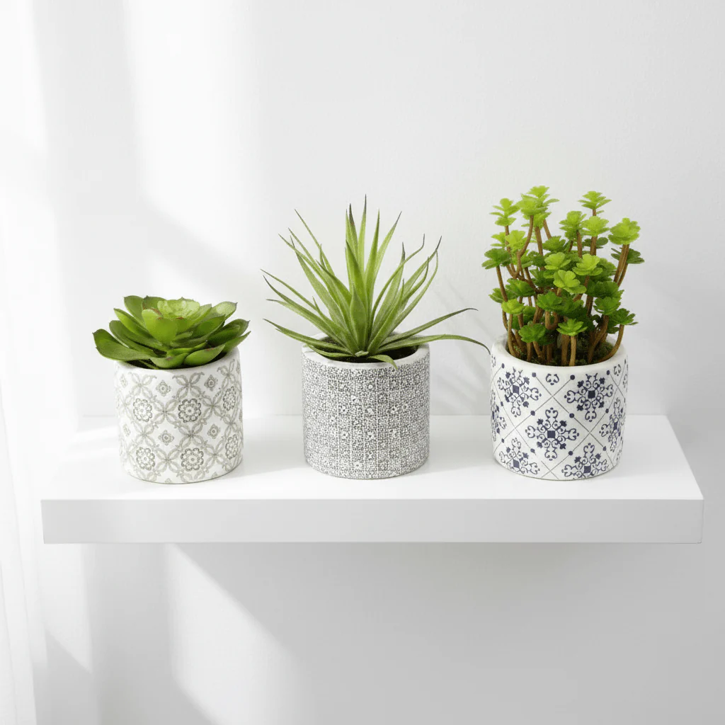 Fiori Set of 3 Succulents in Henna Ceramic Pots - Image 6