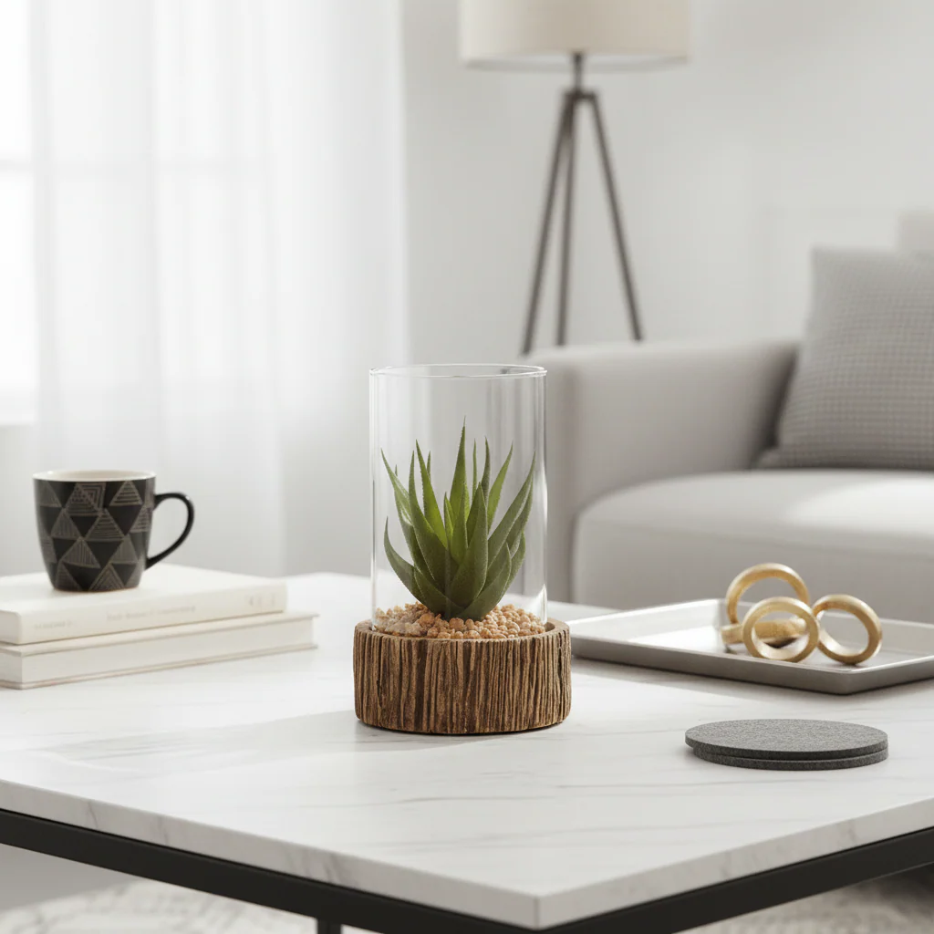 Fiori Small Succulent with Natural Stone Base - Image 4