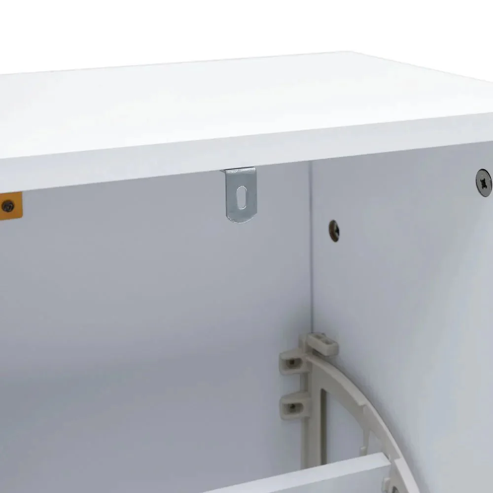 Flip Down Wood Shoe Cabinet 4 Shelf - Image 7