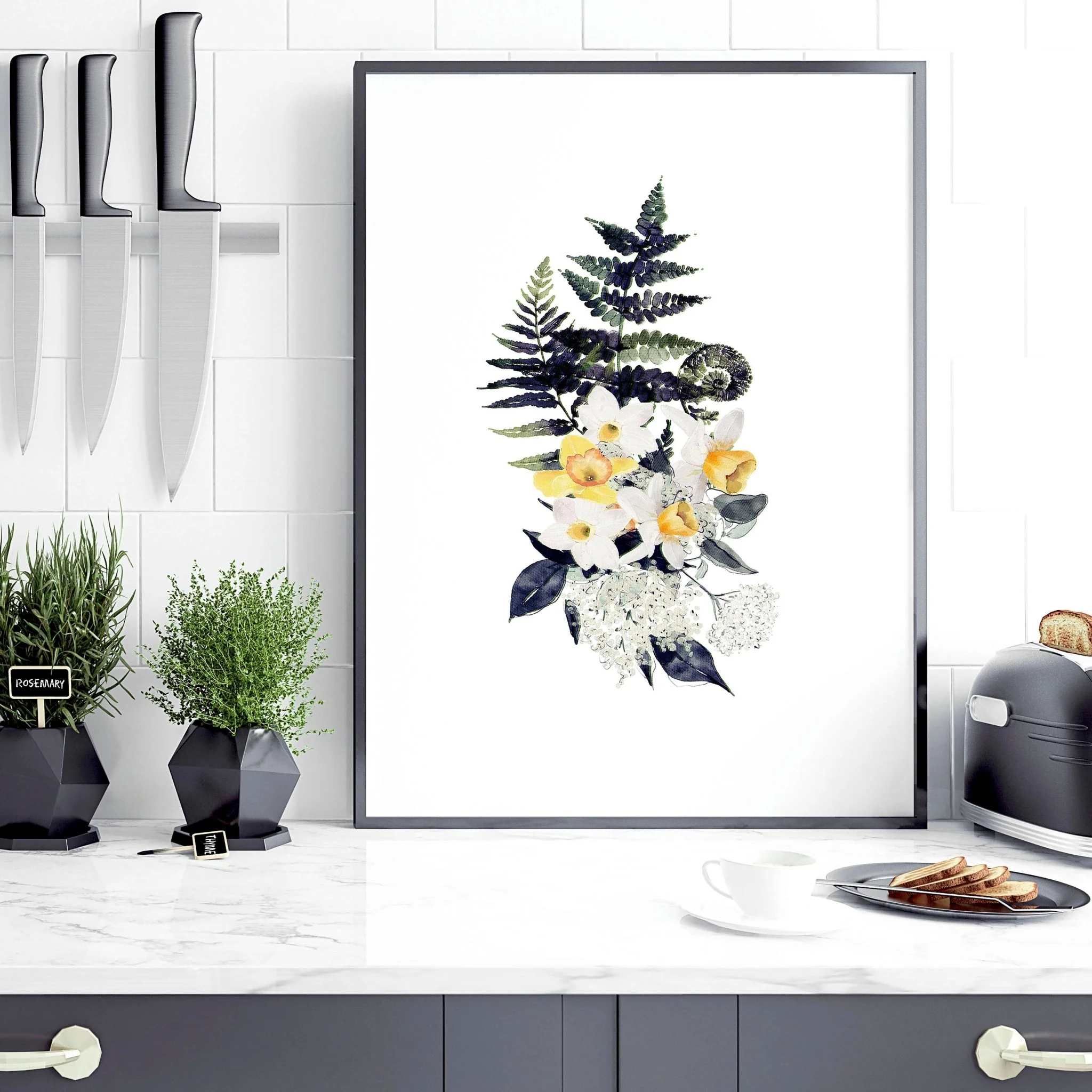 Kitchen prints for walls | set of 2 wall art prints - Image 4