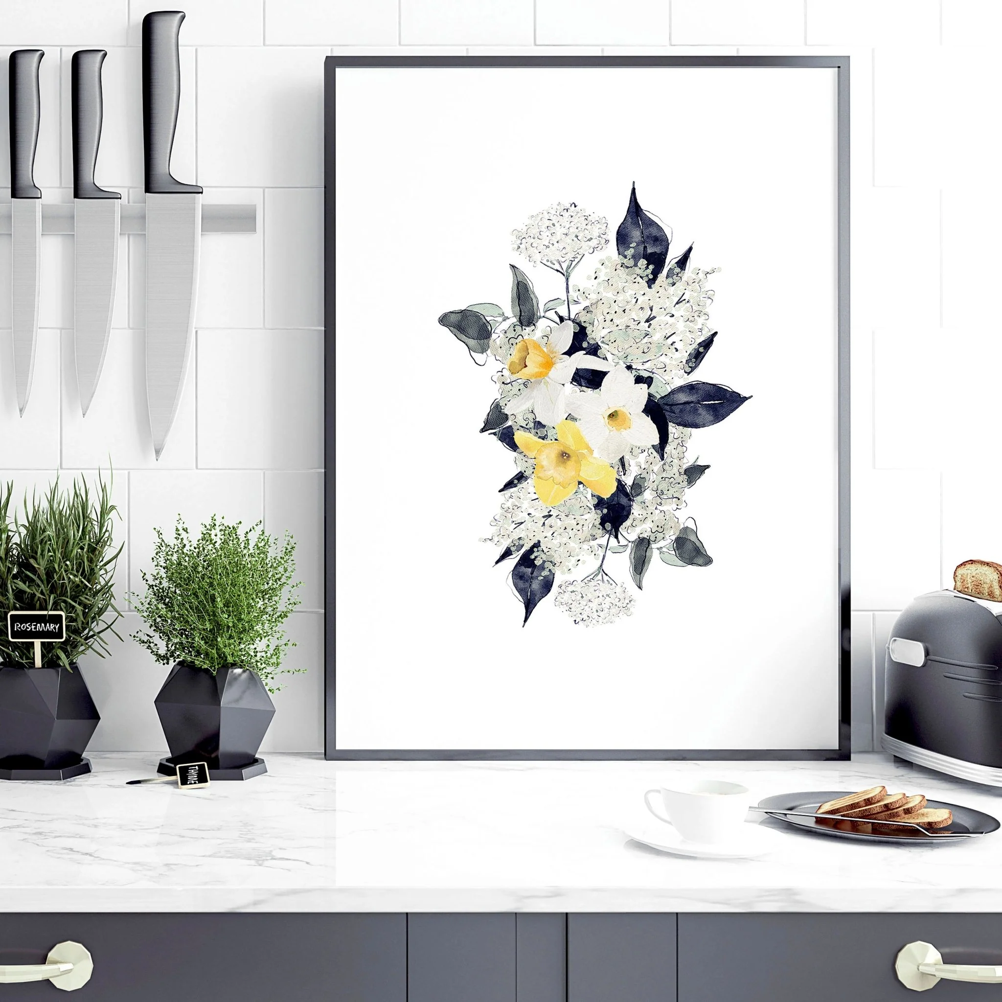 Kitchen prints for walls | set of 2 wall art prints - Image 5