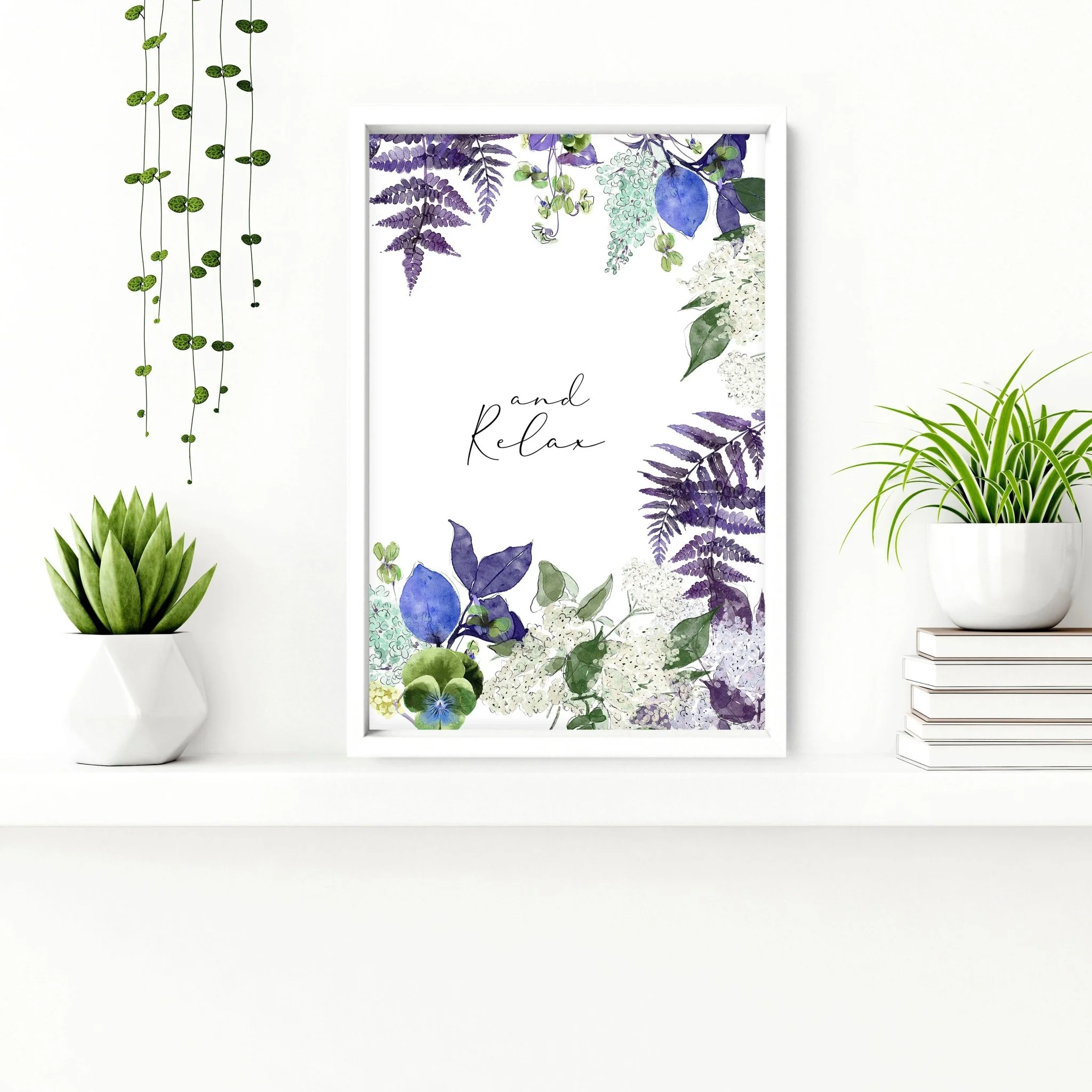 Wall art for bathrooms | set of 2 Floral wall art prints - Image 4