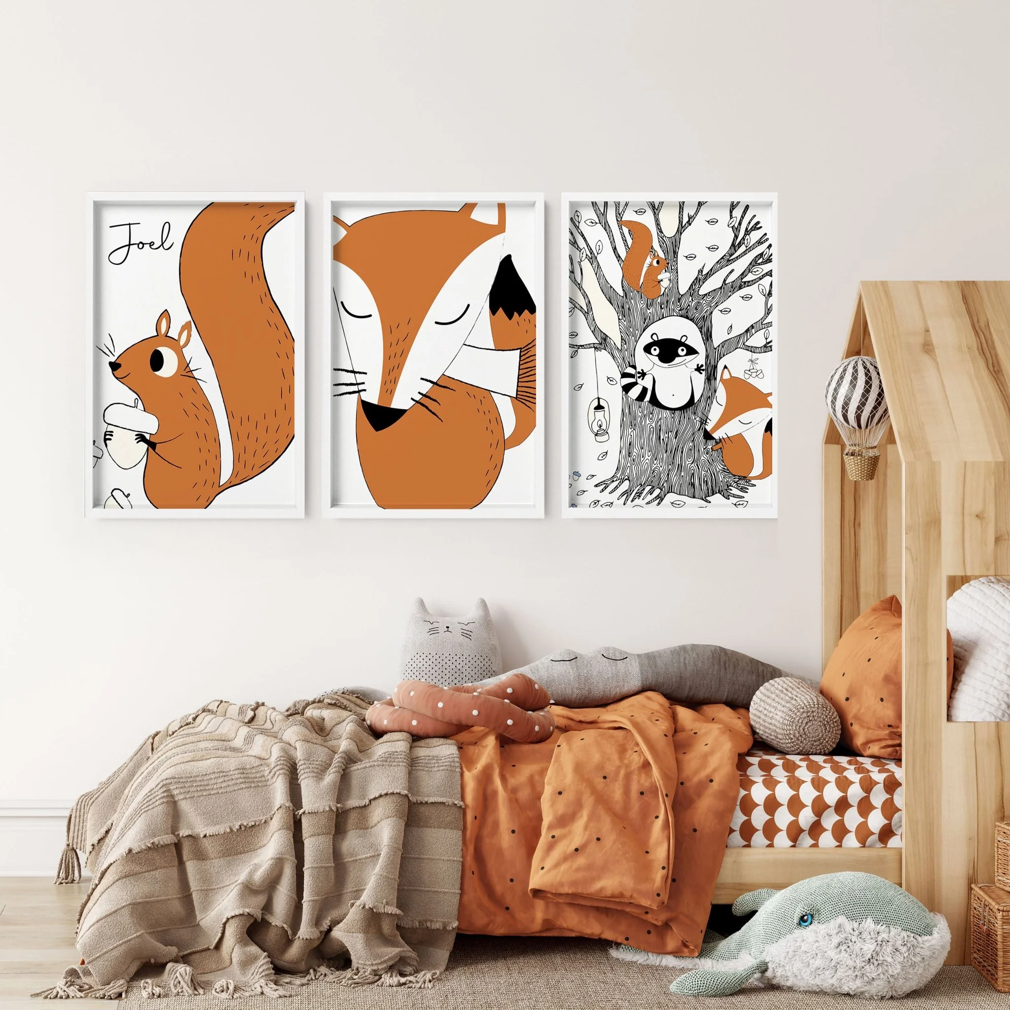 Fox prints for Woodland Nursery wall decor | set of 3 wall art prints - Image 2