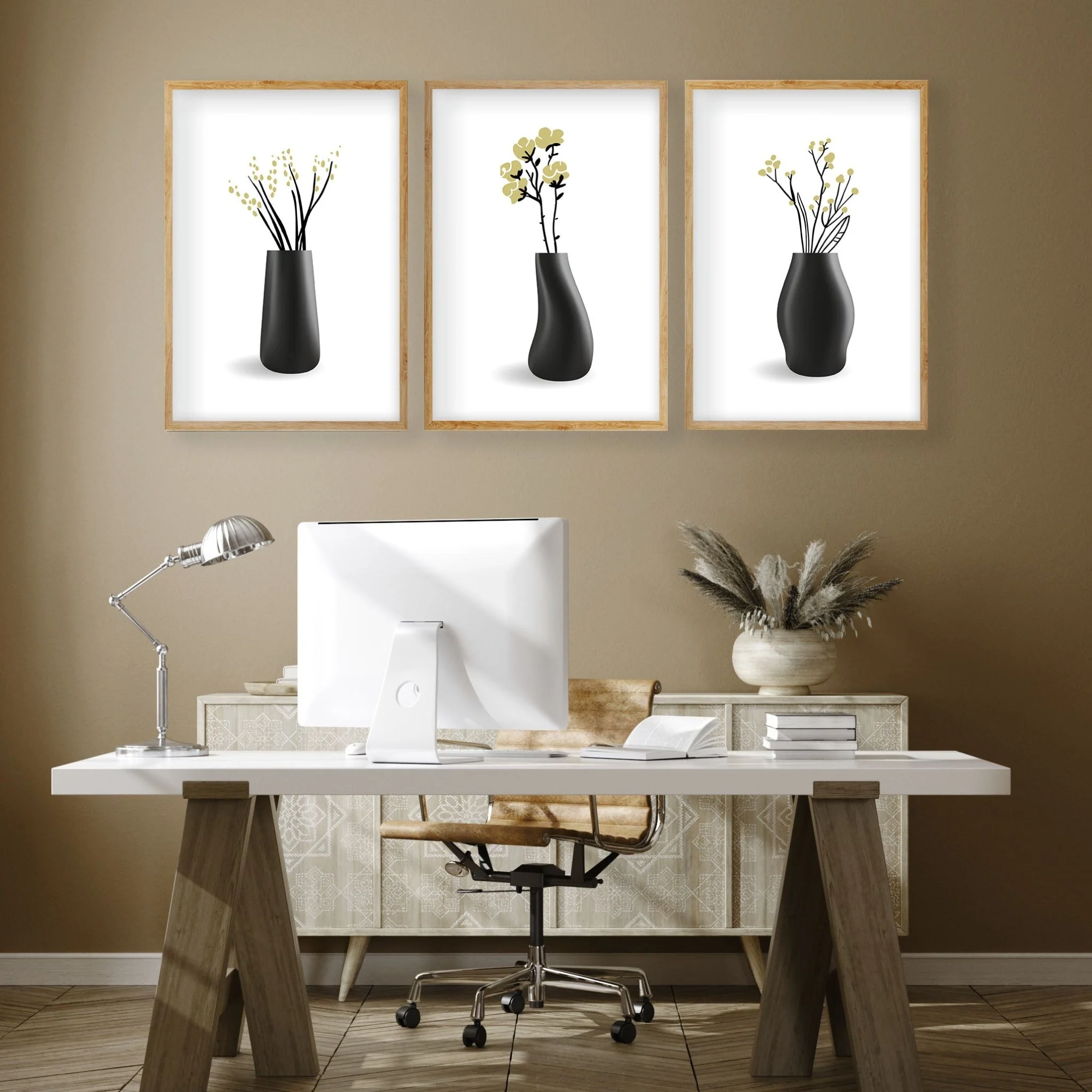 Framed Art Wall | Set of 3 Botanical Wall art Prints - Image 3