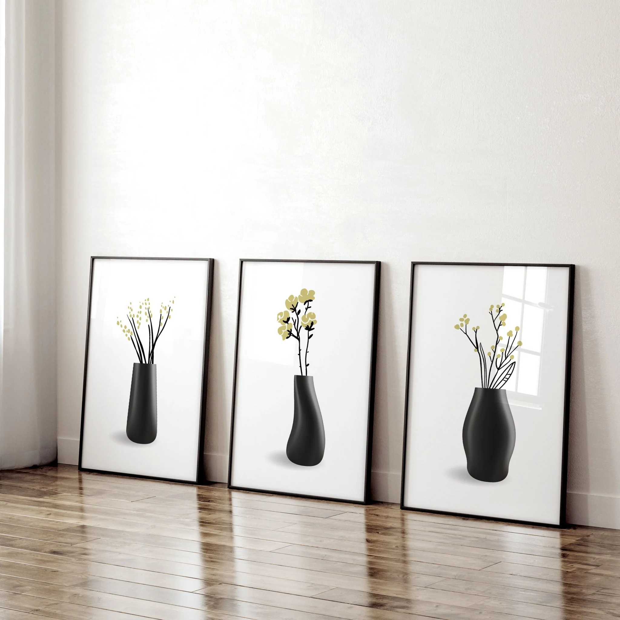 Framed Art Wall | Set of 3 Botanical Wall art Prints - Image 4
