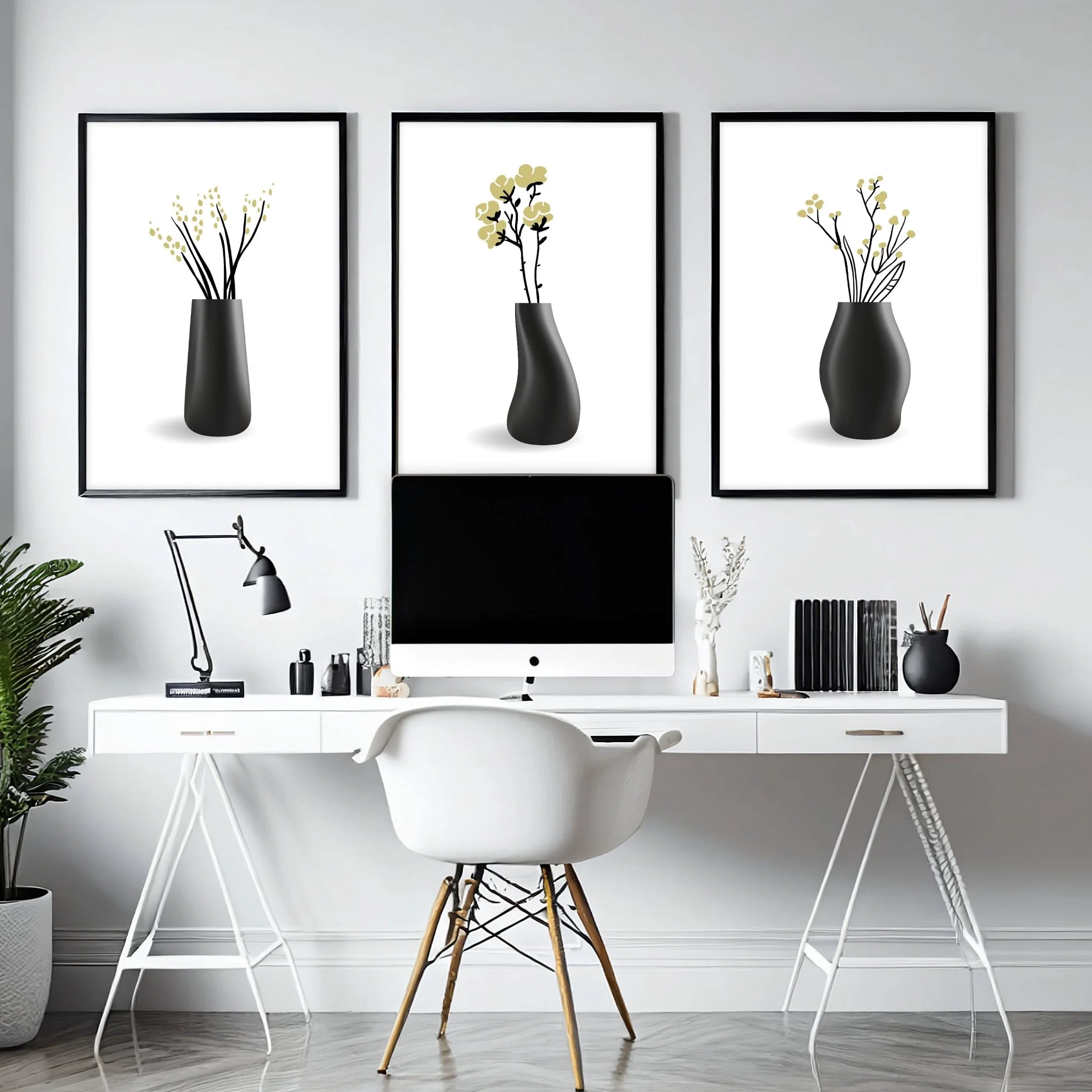 Framed Art Wall | Set of 3 Botanical Wall art Prints - Image 5