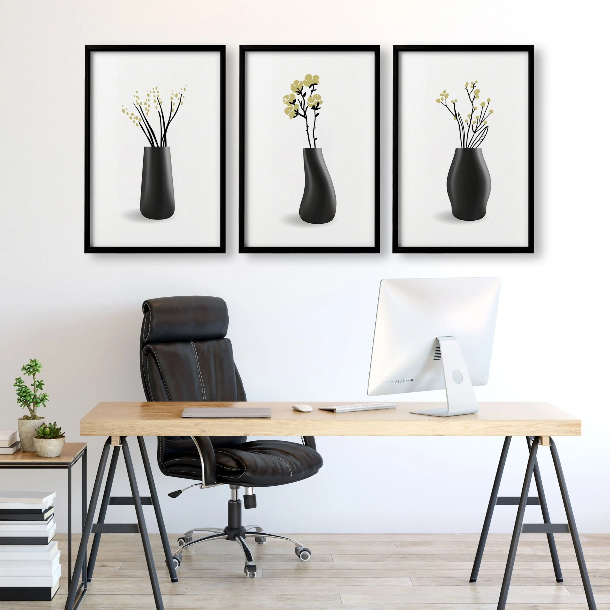 Framed Art Wall | Set of 3 Botanical Wall art Prints - Image 9