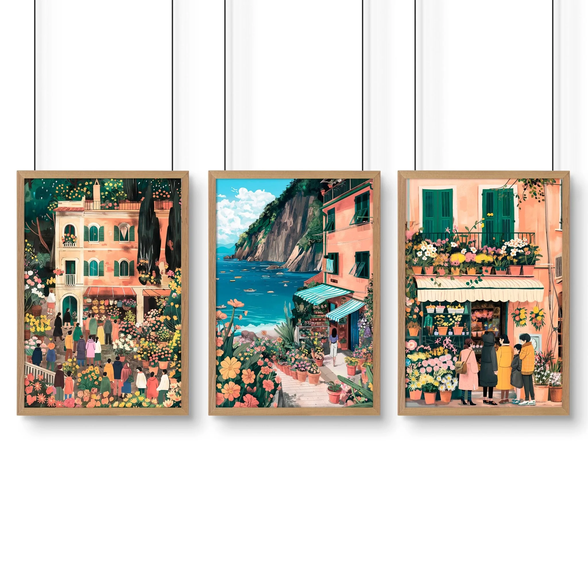 Framed Artwork | Set of 3 Italian Lifestyle Wall art Prints - Image 14