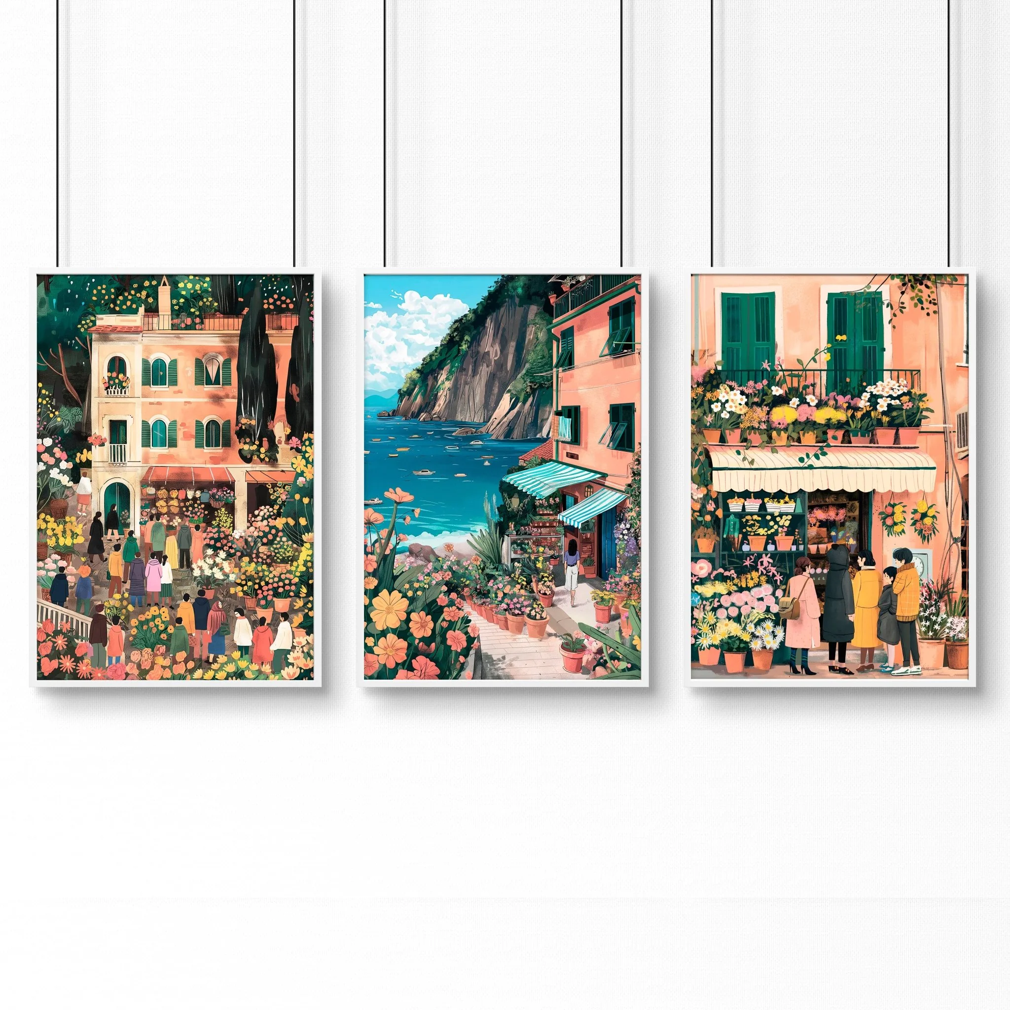 Framed Artwork | Set of 3 Italian Lifestyle Wall art Prints - Image 15