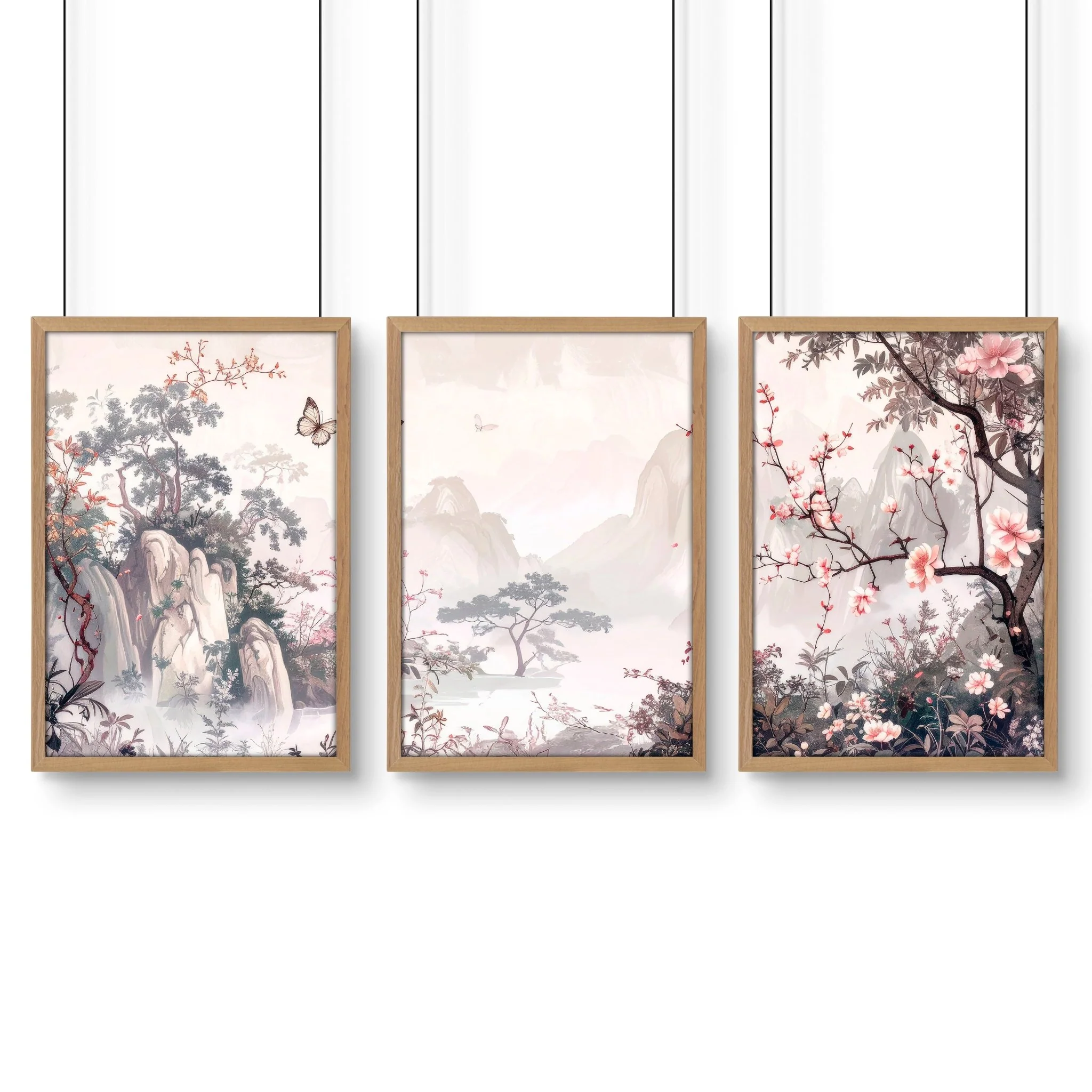 Framed Artworks | Set of 3 Chinoiserie Wall art Prints - Image 10