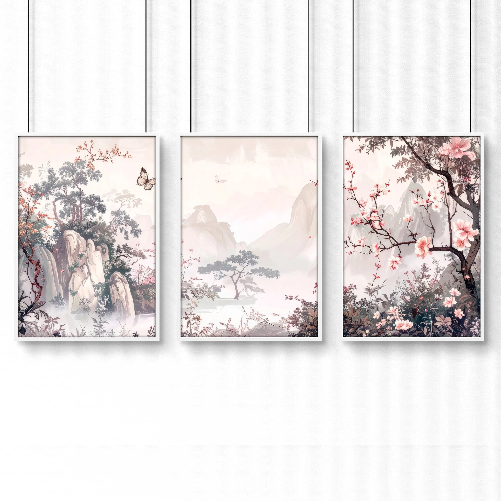 Framed Artworks | Set of 3 Chinoiserie Wall art Prints - Image 11