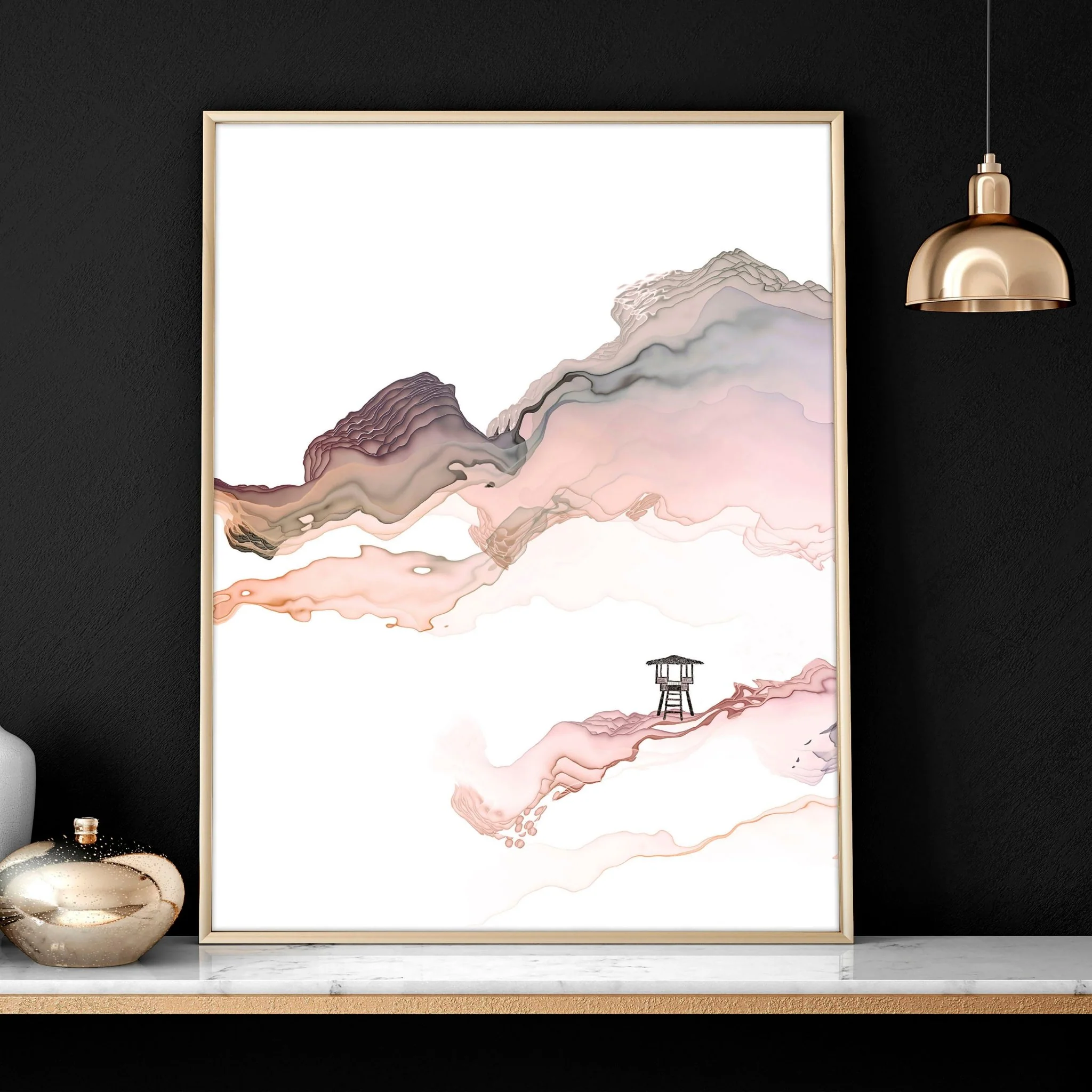 Framed coastal wall art for home office decor | set of 3 wall art - Image 4