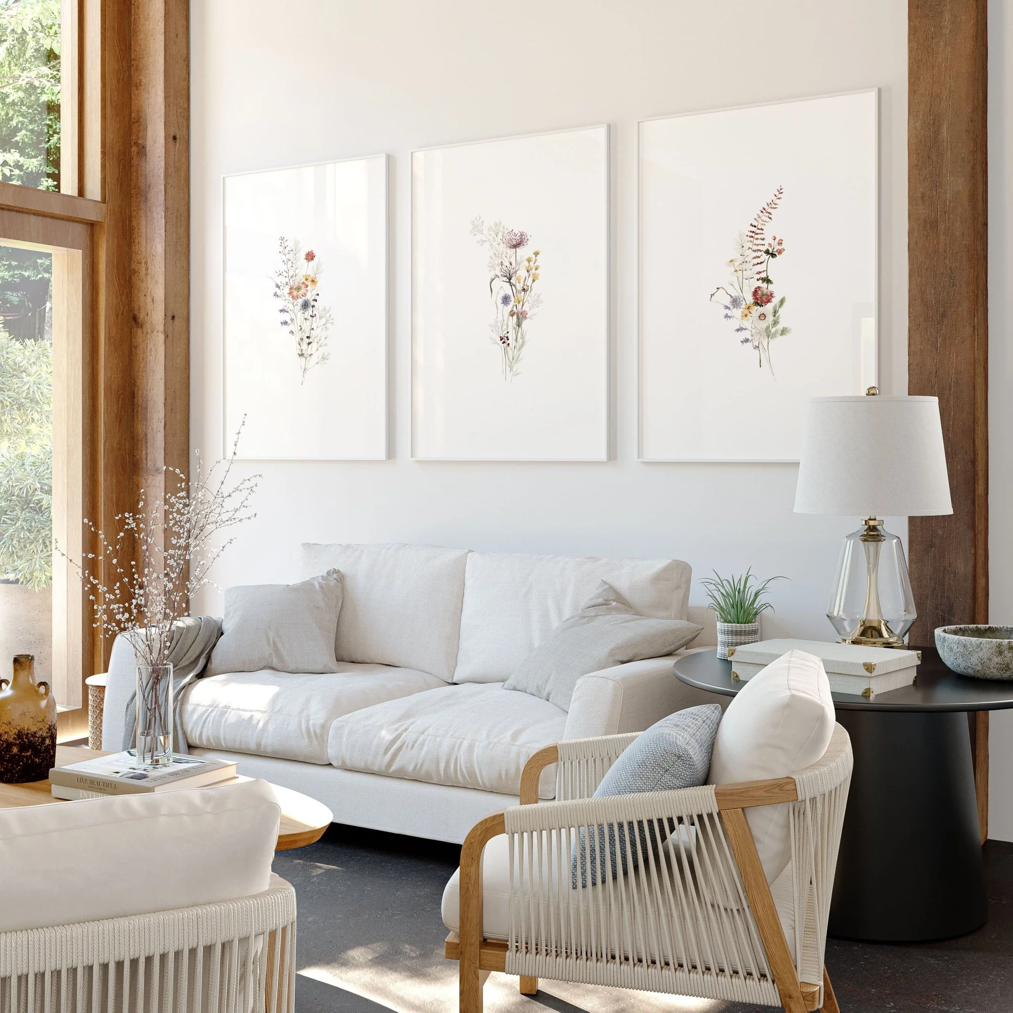 Framed Floral Prints | Set of 3 wall art prints - Image 3