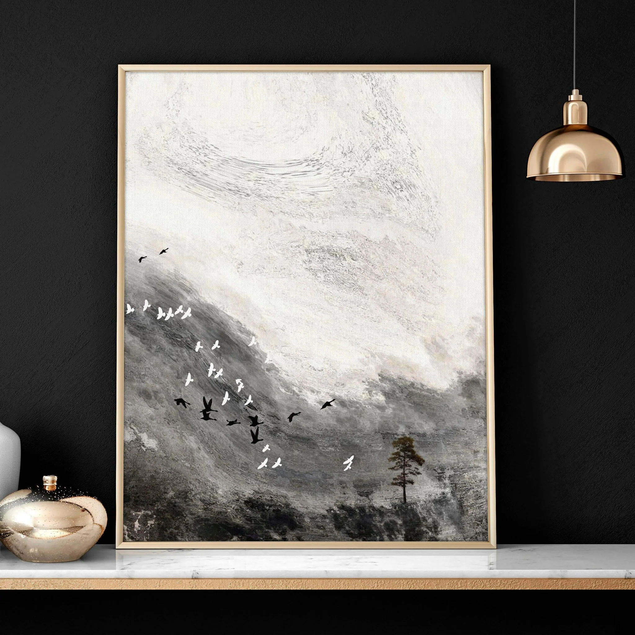 Framed landscape print for home office decor | set of 3 wall art - Image 6