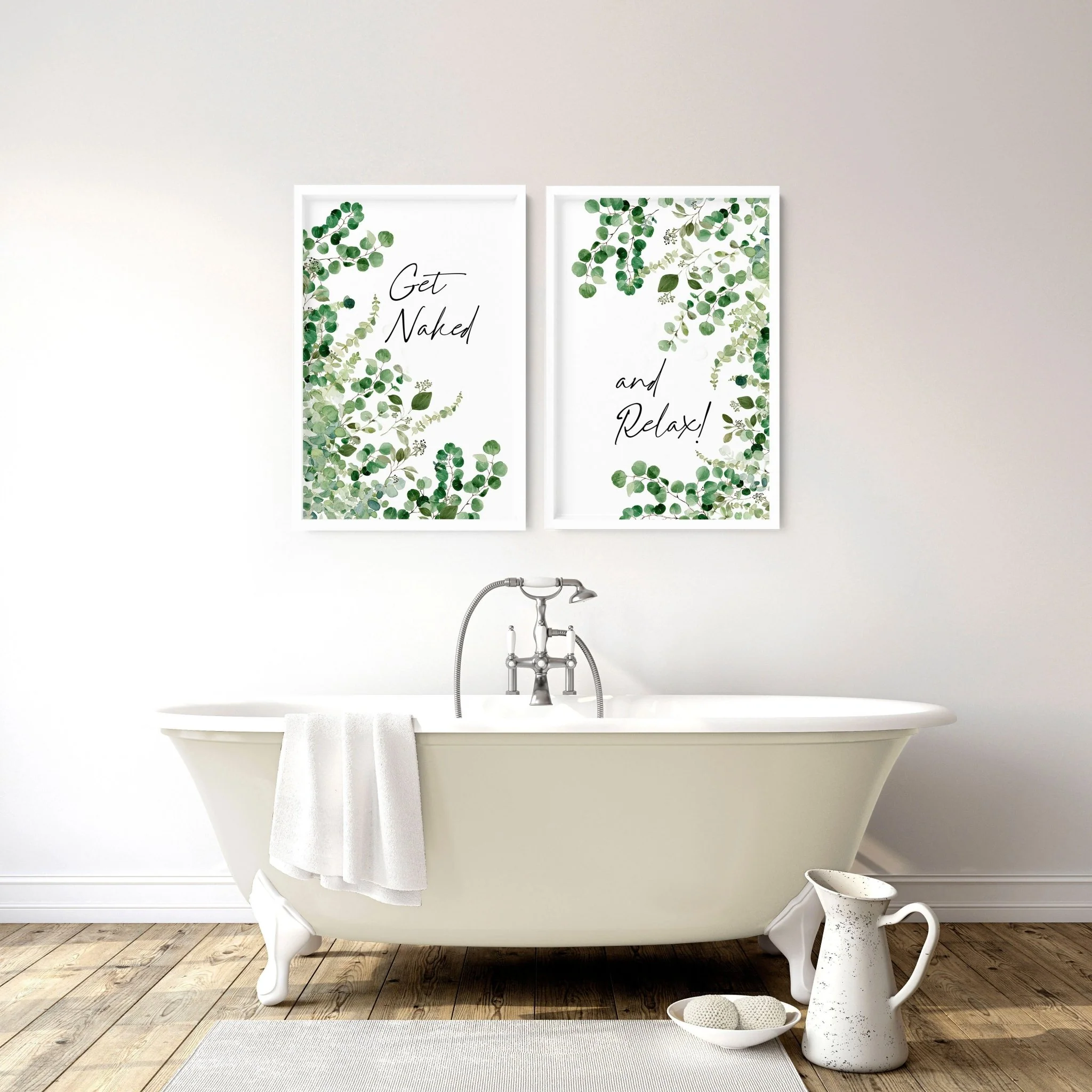 Framed picture for bathroom | Set of 2 wall art prints - Image 5