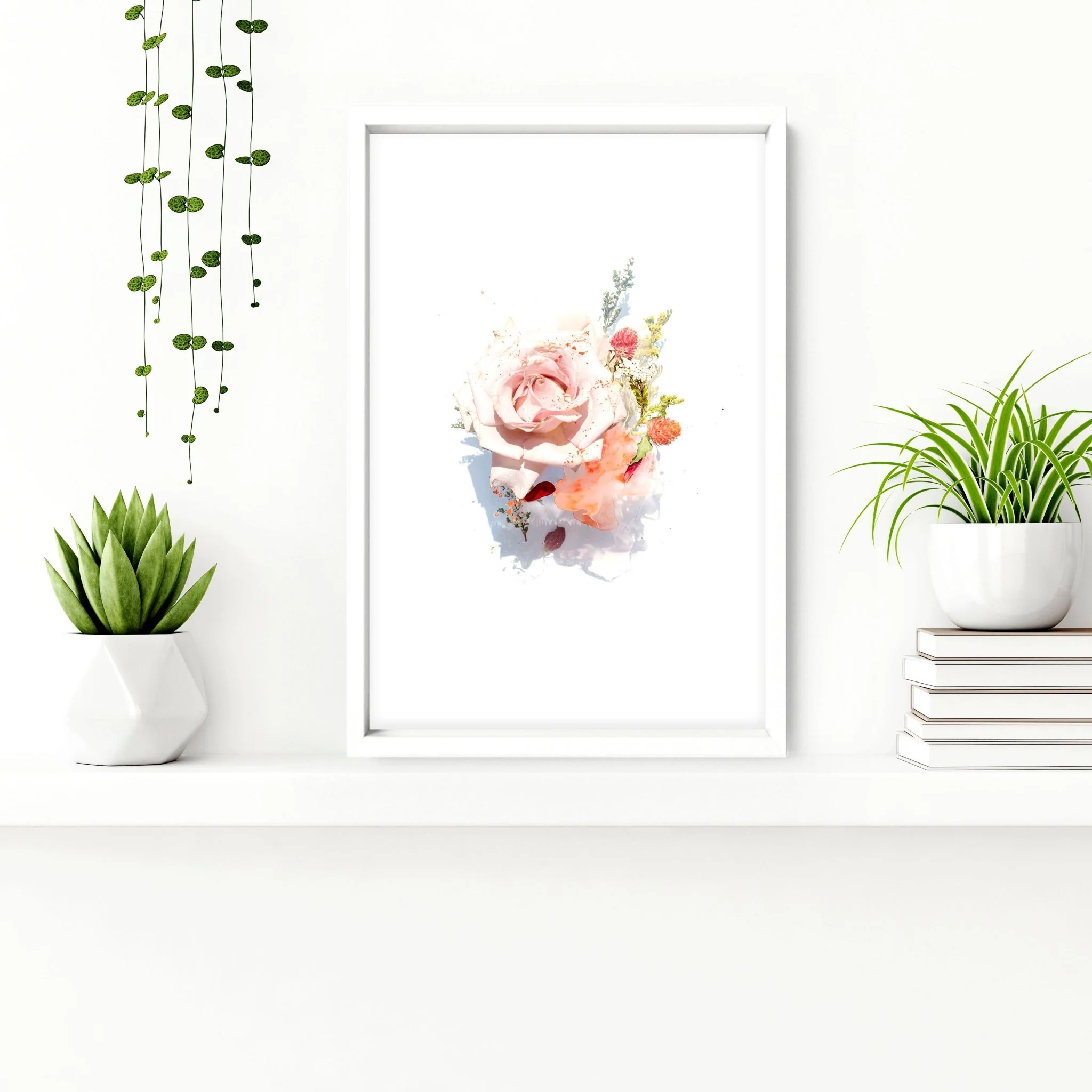 Shabby chic framed pictures bathroom | Set of 3 wall art prints - Image 5