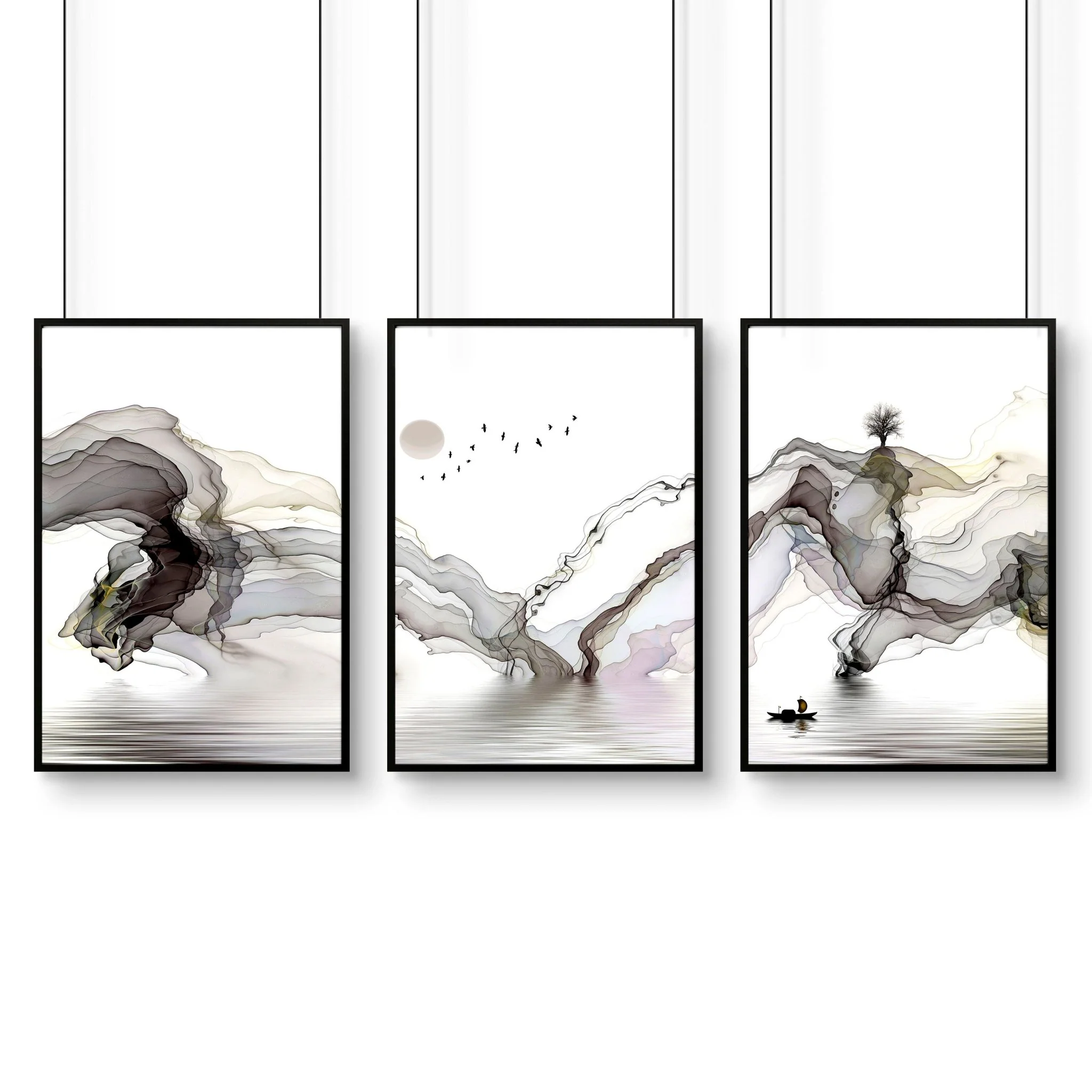 Framed Pictures For Living Room | Set of 3 wall art prints - Image 13