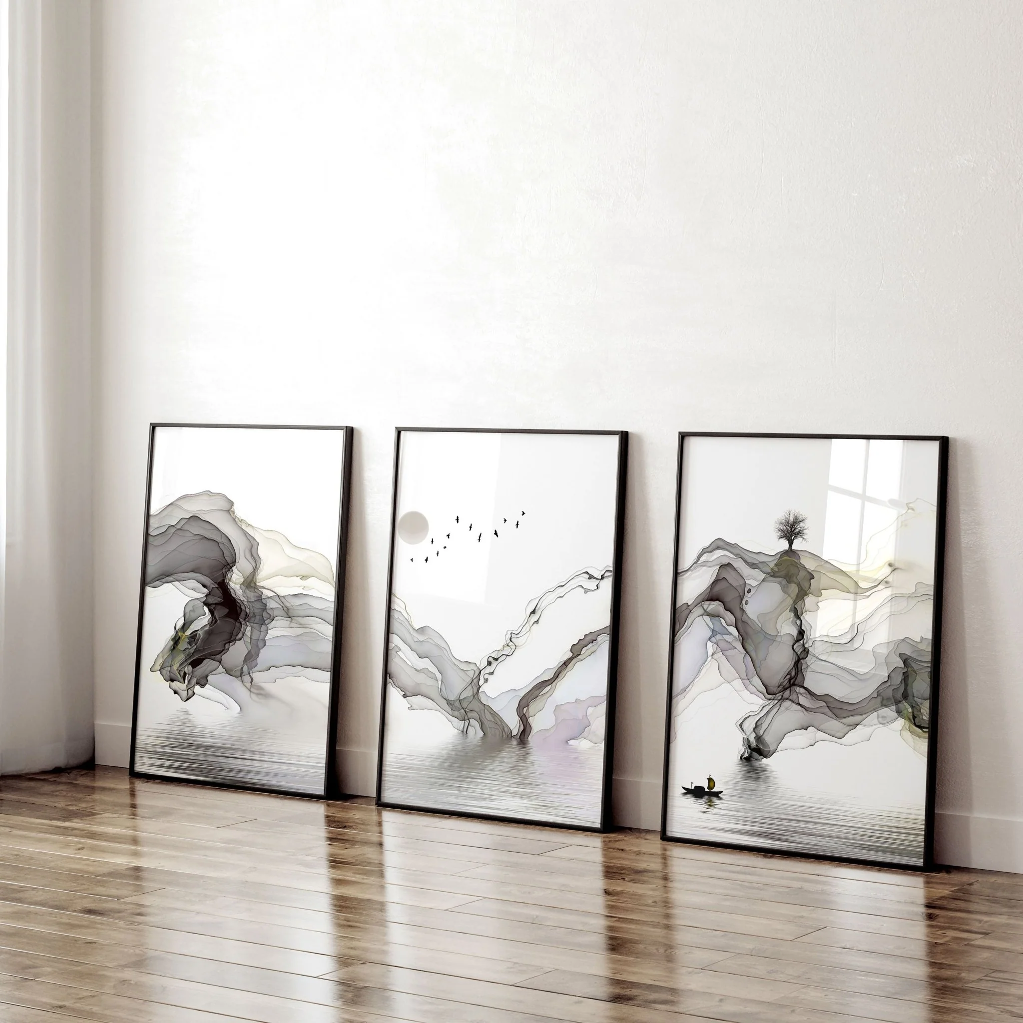 Framed Pictures For Living Room | Set of 3 wall art prints - Image 8