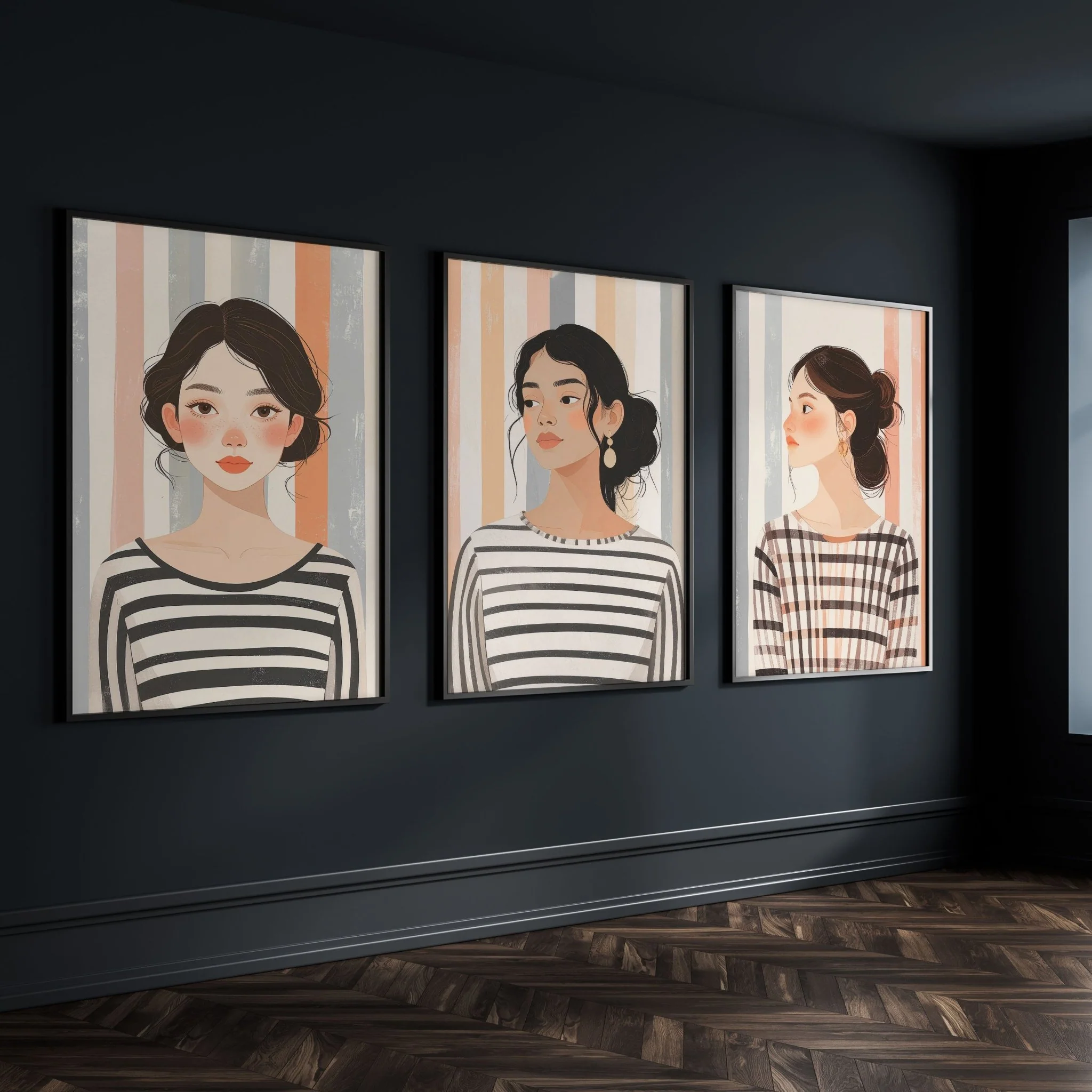 Framed Pictures For The Living Room | Set of 3 Boho Women Wall art Prints - Image 9