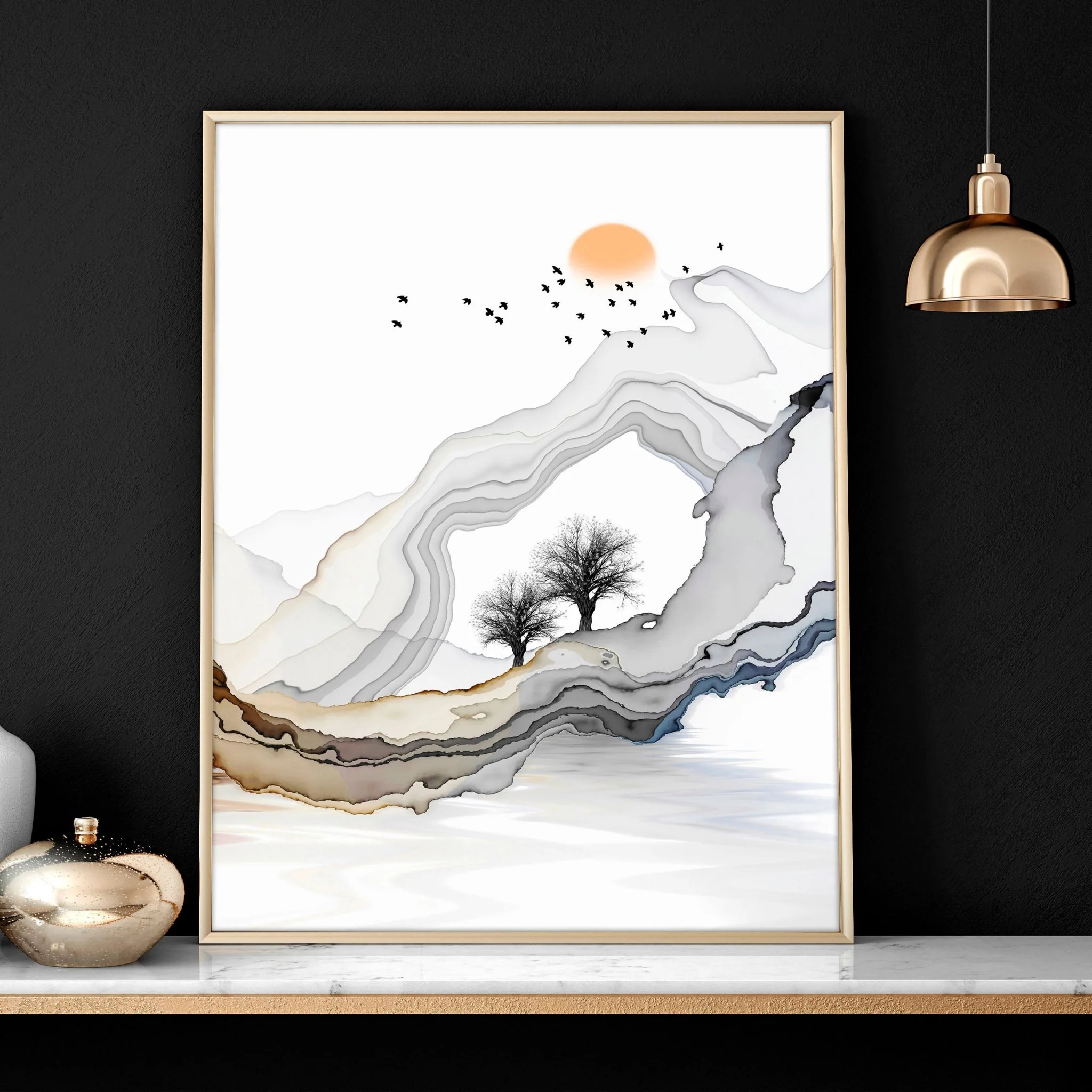 Framed print set of 3 | Landscape wall art for Living room - Image 3