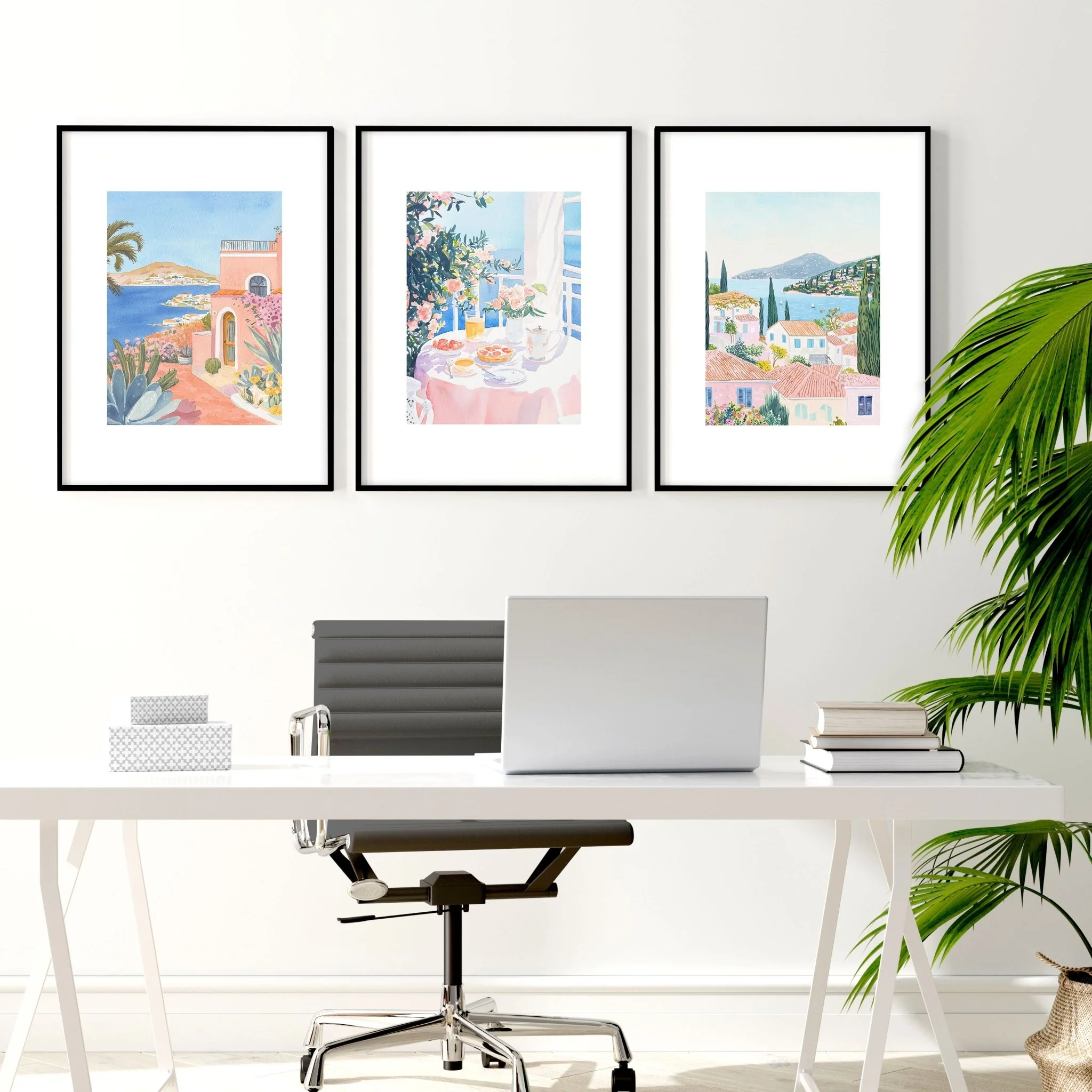 Framed Print Wall | Set of 3 Beach Decor Wall art Prints - Image 6