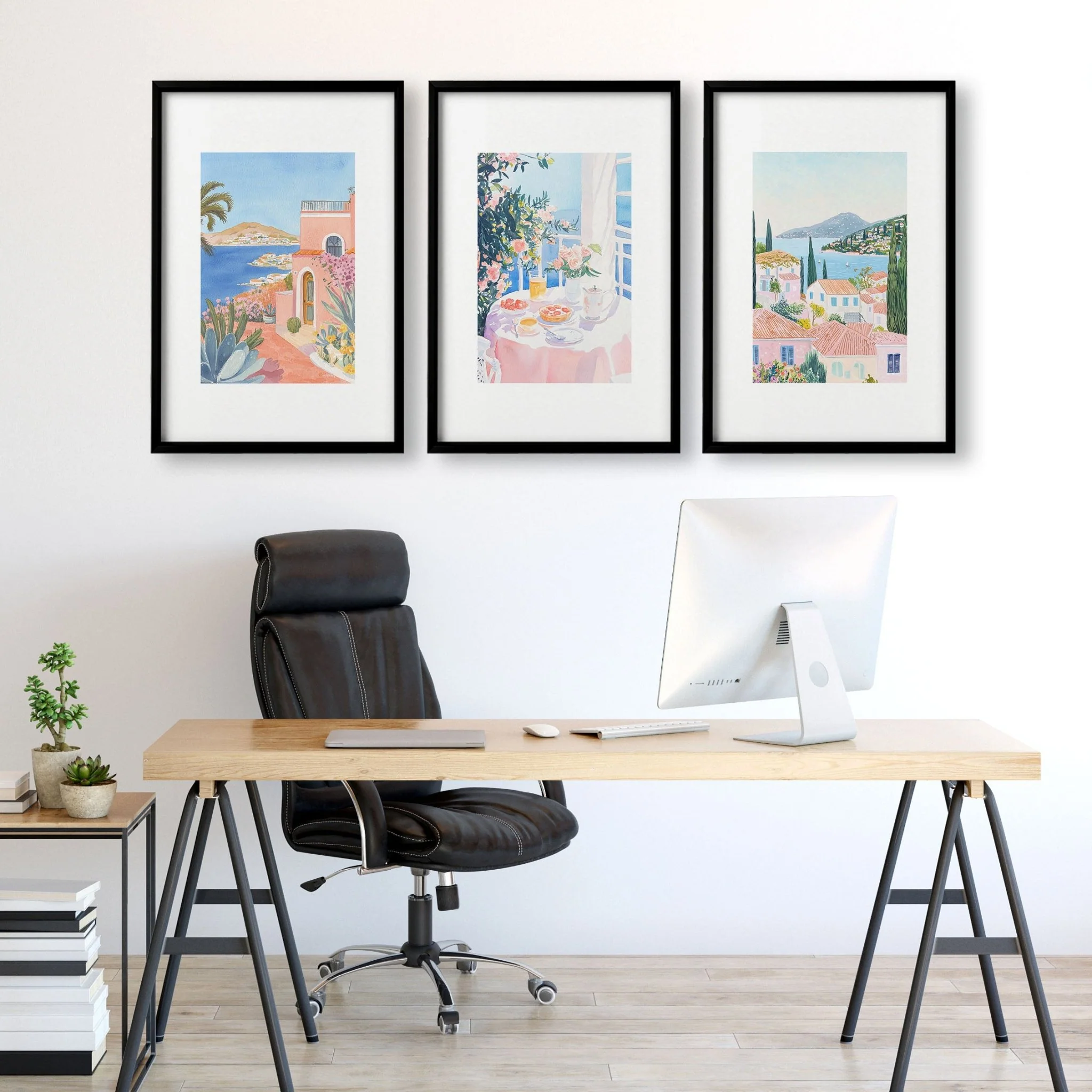Framed Print Wall | Set of 3 Beach Decor Wall art Prints - Image 7