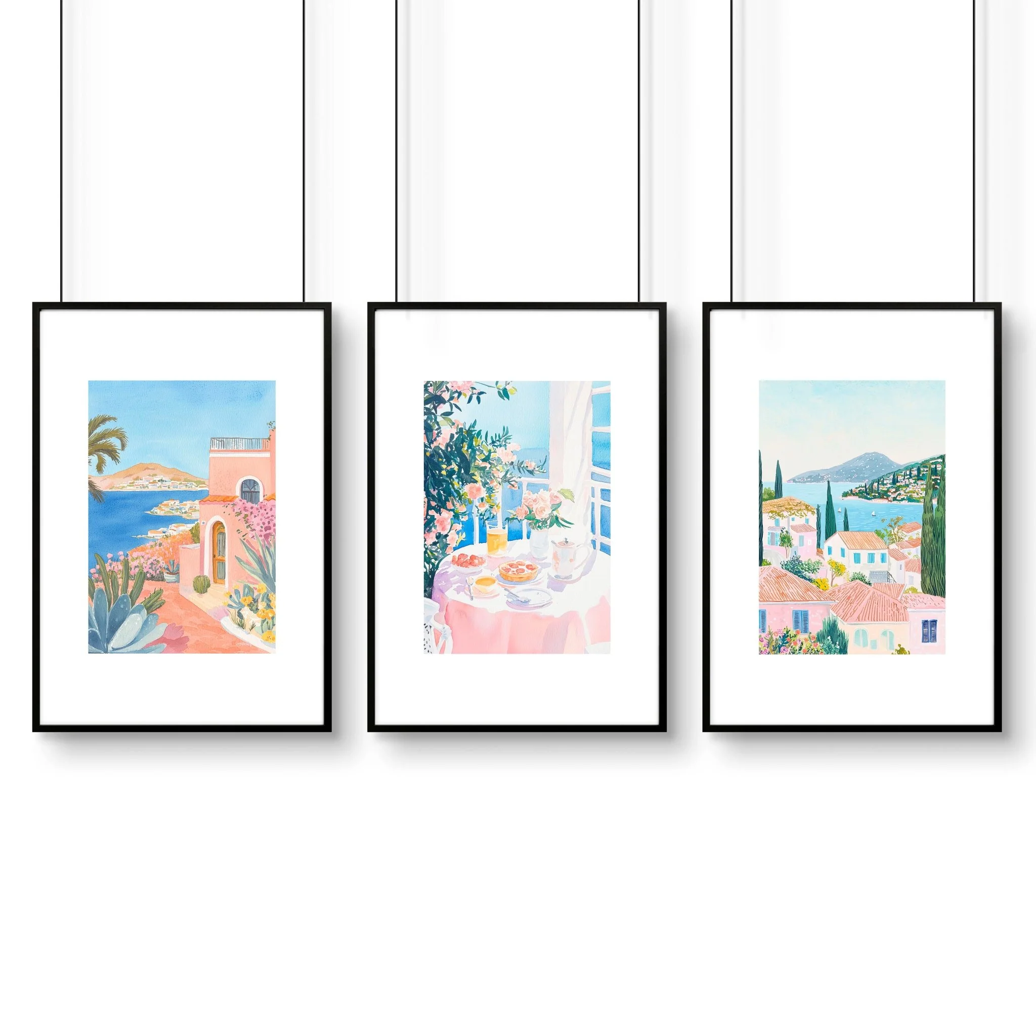 Framed Printed Artwork | Set of 3 Beach Decor Wall art Prints - Image 12