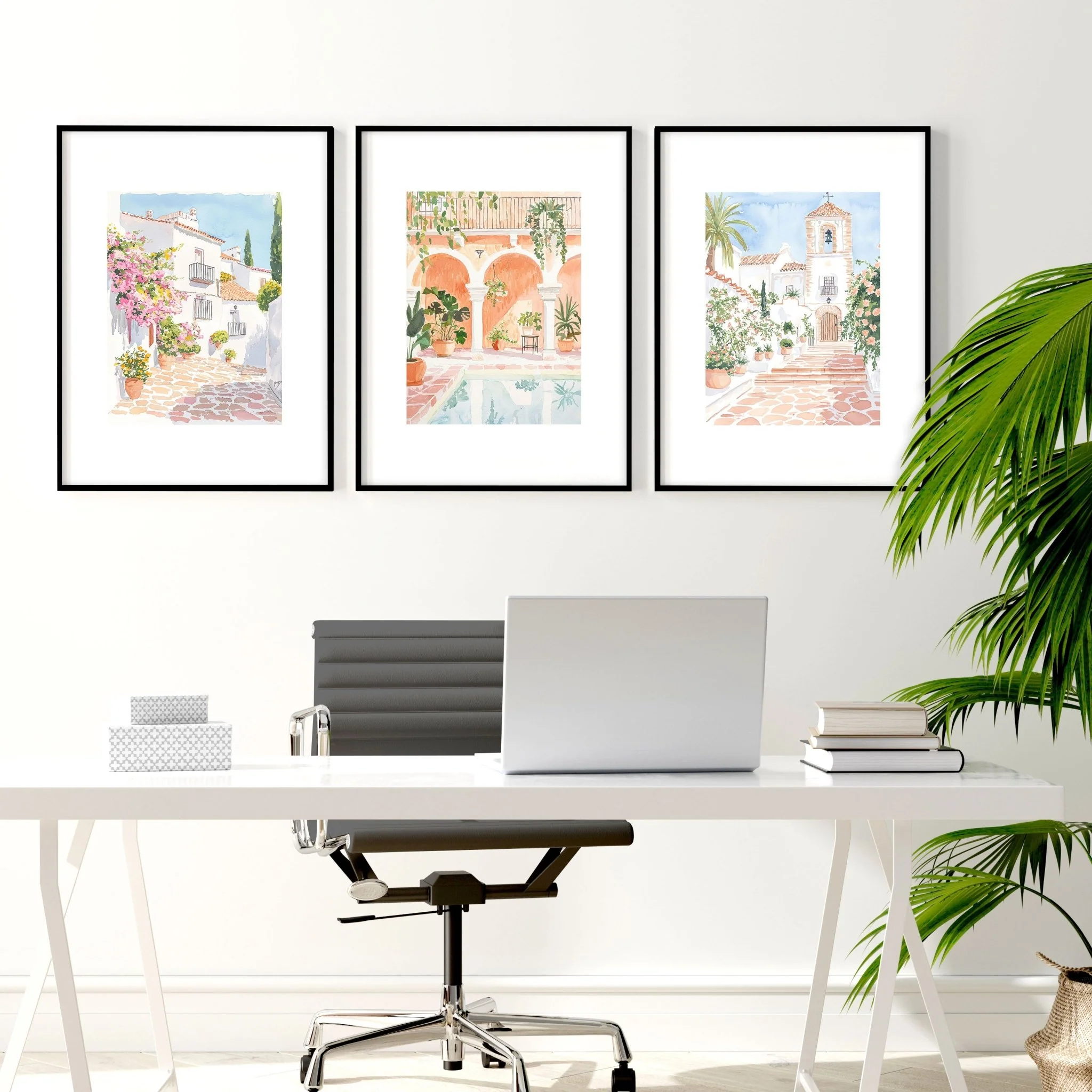 Framed Printed Artwork | Set of 3 Beach Decor Wall art Prints - Image 6