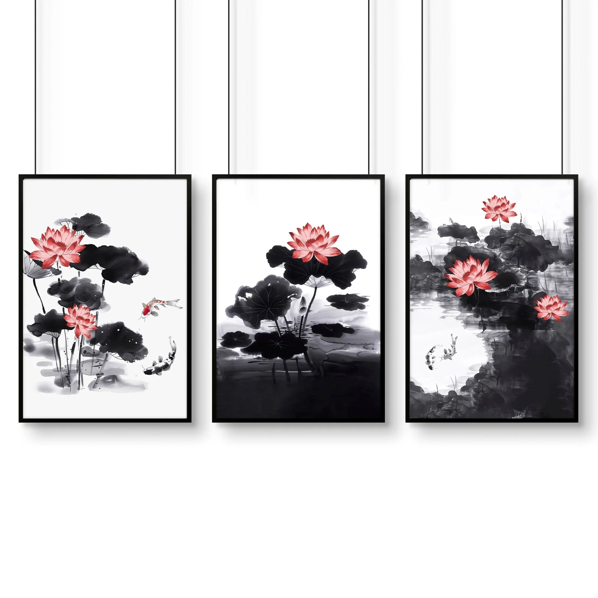 Framed Prints For Wall | Set of 3 Asian Inspired Wall art Prints - Image 10
