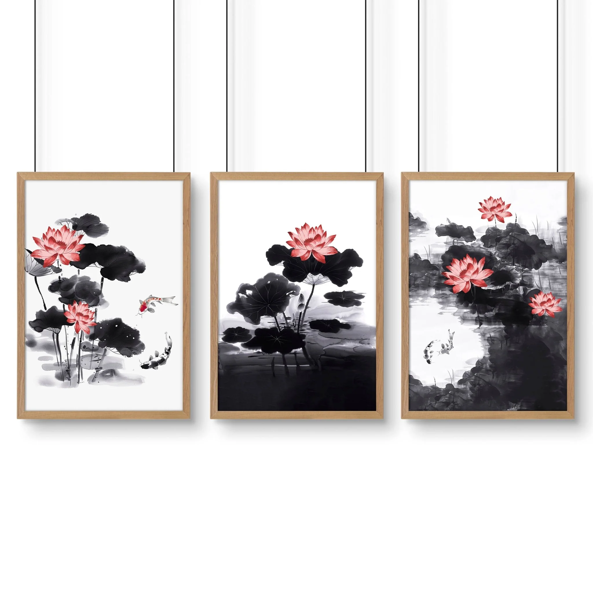 Framed Prints For Wall | Set of 3 Asian Inspired Wall art Prints - Image 11