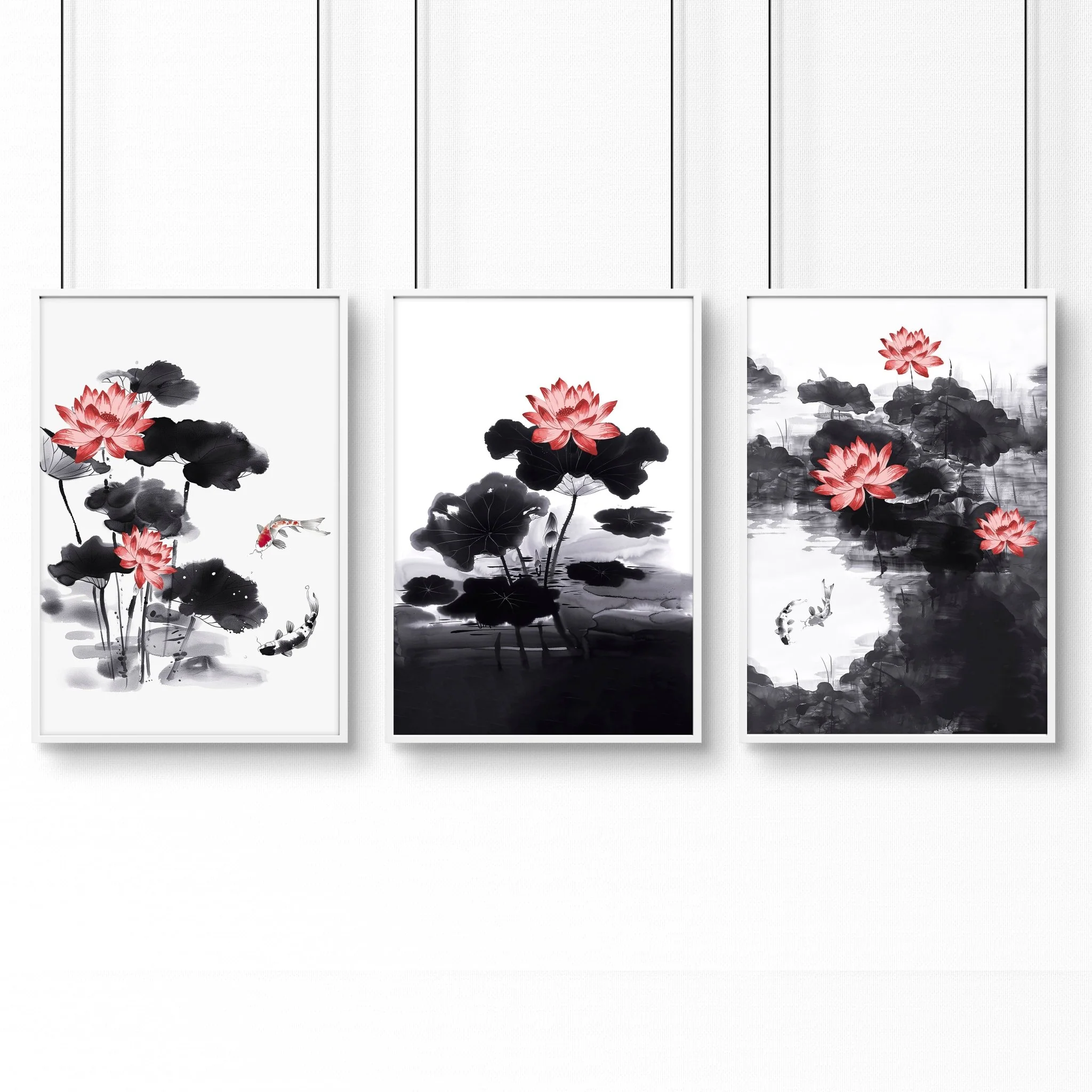 Framed Prints For Wall | Set of 3 Asian Inspired Wall art Prints - Image 12