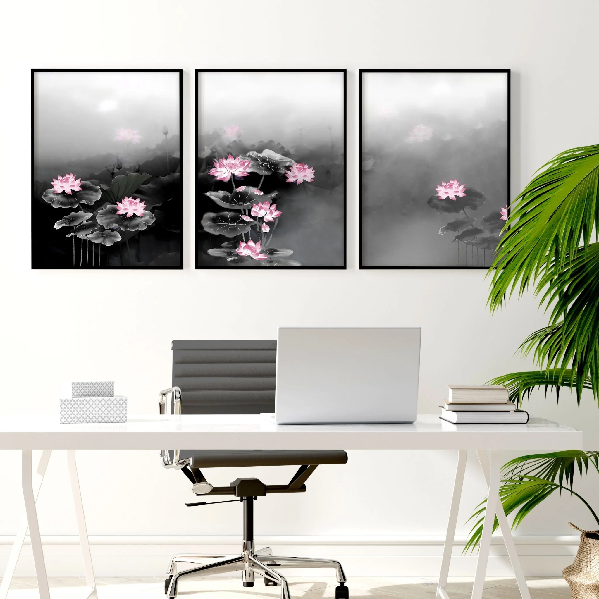 Framed Prints Wall | Set of 3 Asian Inspired Wall art Prints - Image 6