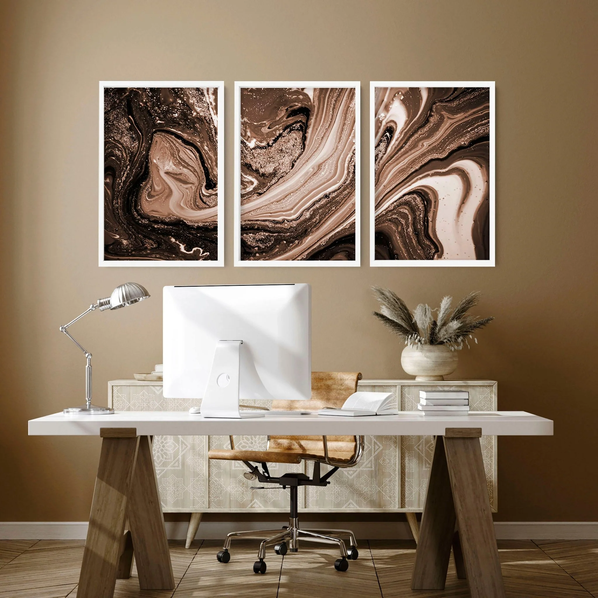 Framed wall art abstract | set of 3 wall art prints - Image 2