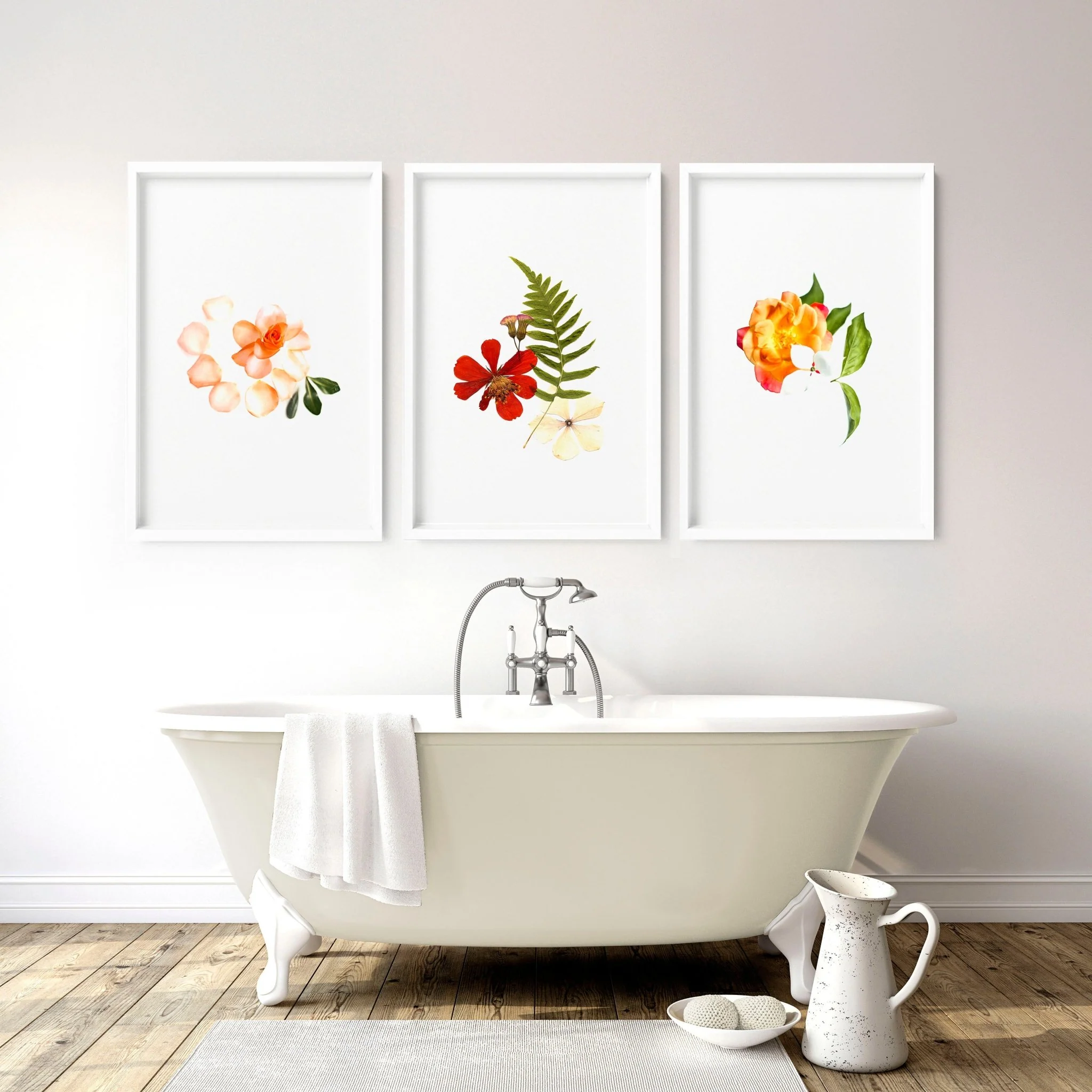 Framed wall art for Bathrooms | set of 3 wall art prints - Image 2